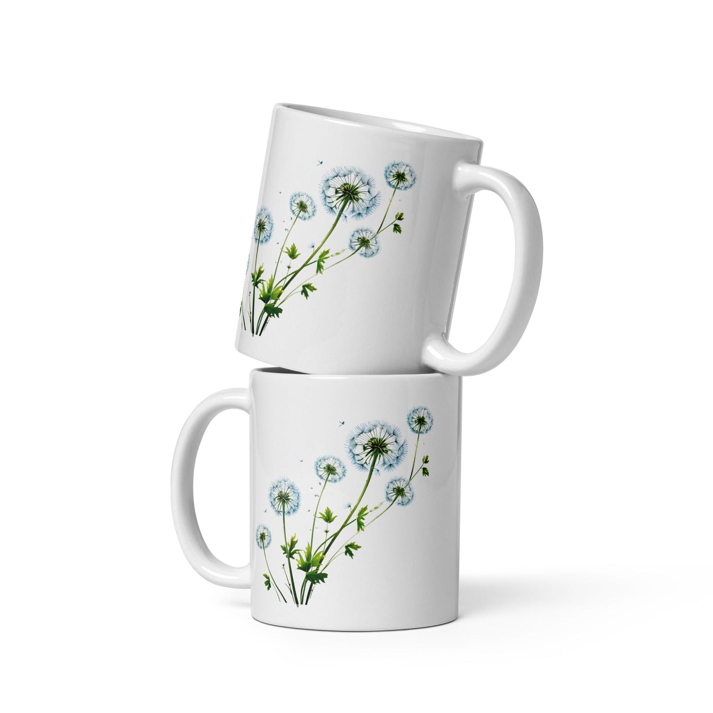 Dandelions White Glossy Mug (11 oz, 15 oz, and 20 oz) - Mugs - Discovery Co.