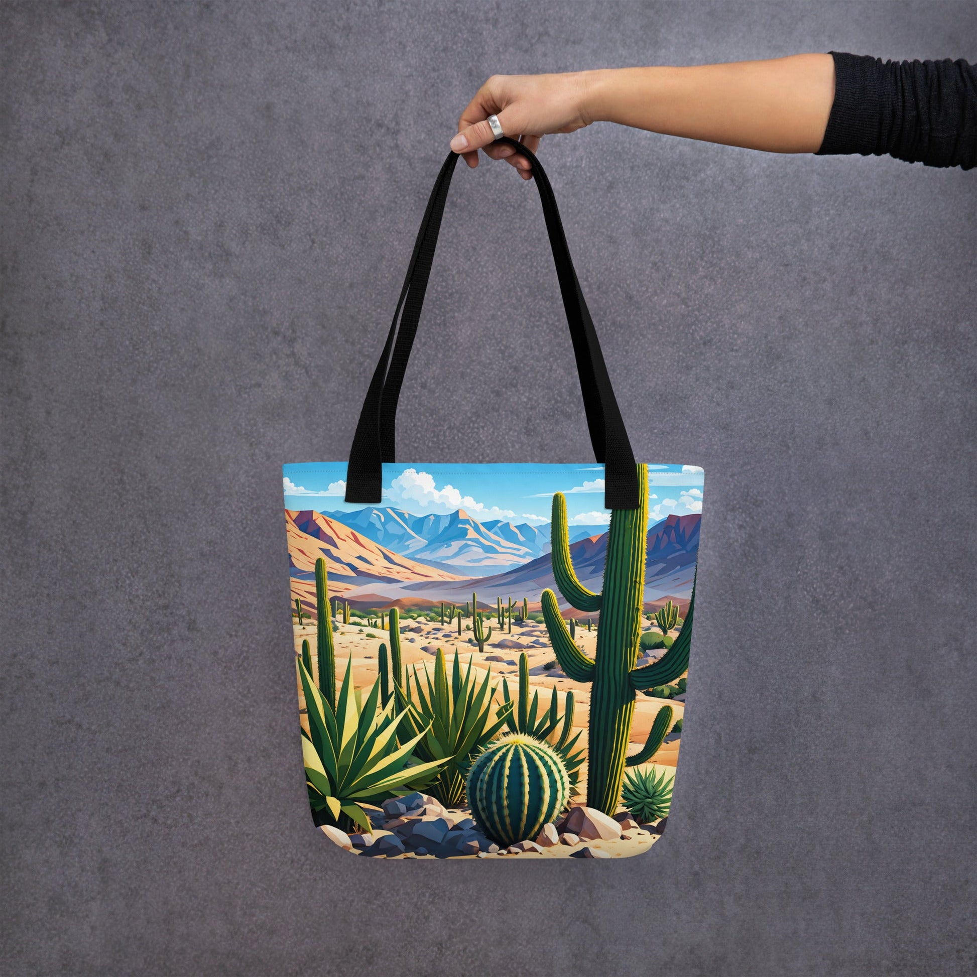 Desert Cactus III Tote Bag - Tote Bags - Discovery Co.