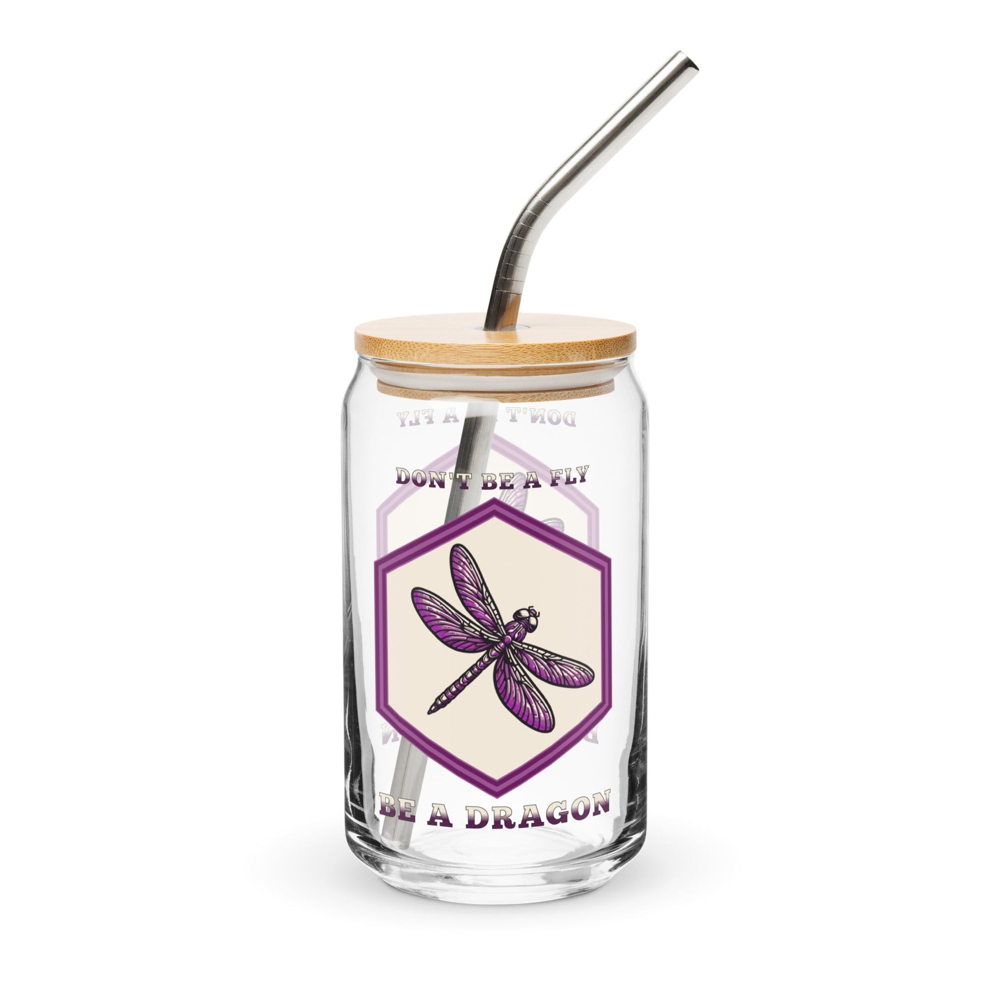 Don't Be A Fly Be A Dragon II Can - Shaped Glass - Can - Shaped Glass - Discovery Co.