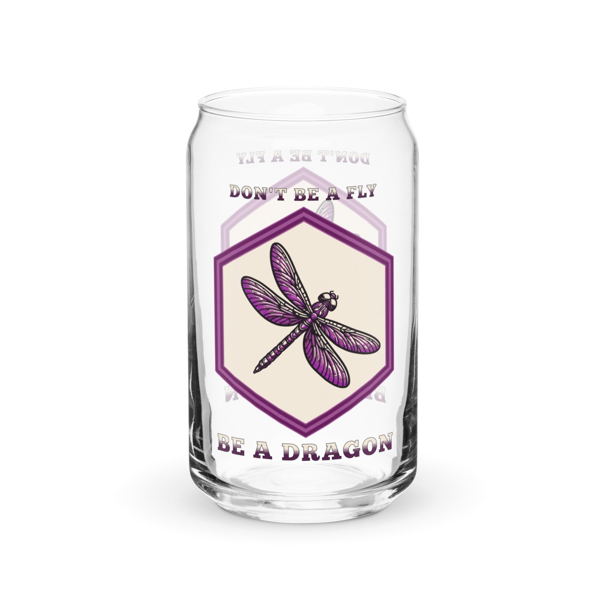 Don't Be A Fly Be A Dragon II Can - Shaped Glass - Can - Shaped Glass - Discovery Co.