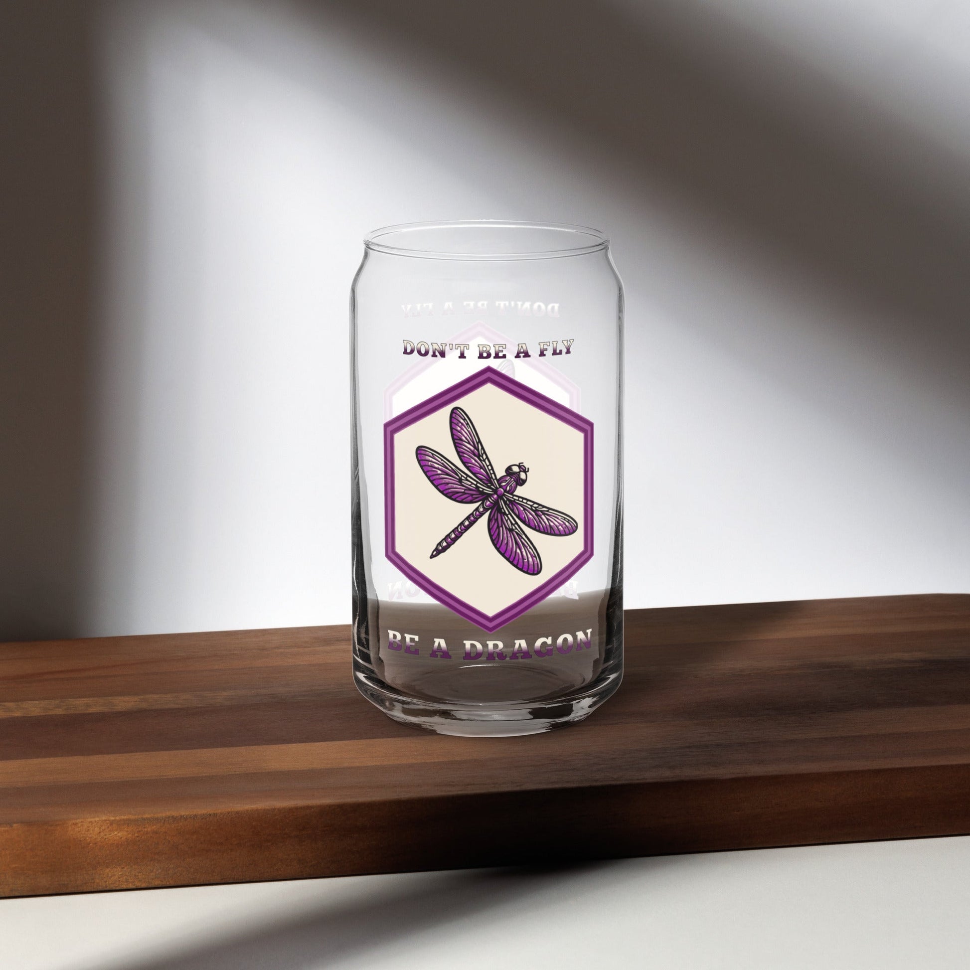 Don't Be A Fly Be A Dragon II Can - Shaped Glass - Can - Shaped Glass - Discovery Co.