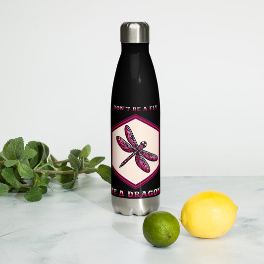 Don't Be A Fly Be A Dragon II Stainless Steel Water Bottle - Stainless Steel Water Bottle - Discovery Co.