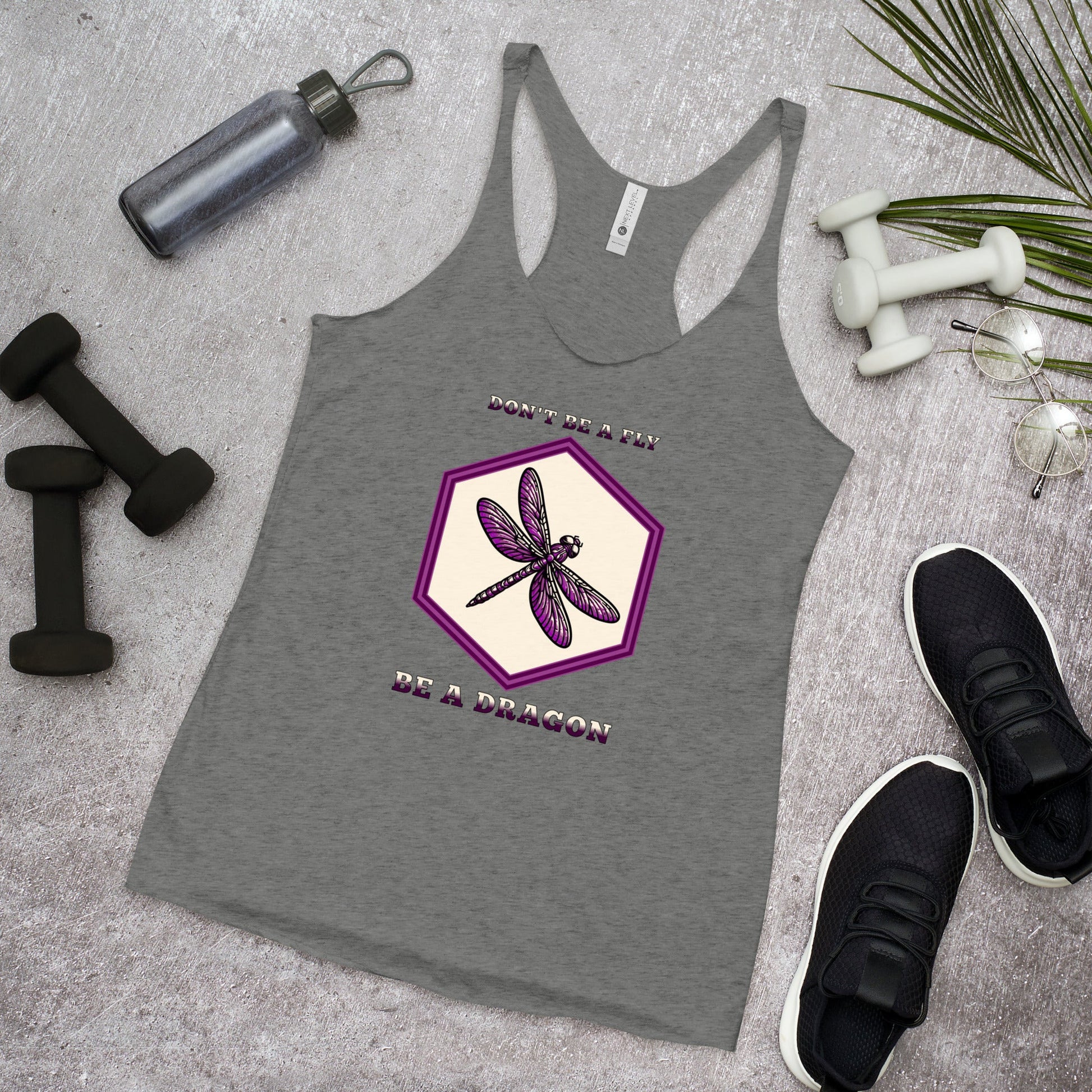 Don't Be A Fly Be A Dragon Women's Racerback Tank - Women's Shirts - Discovery Co.