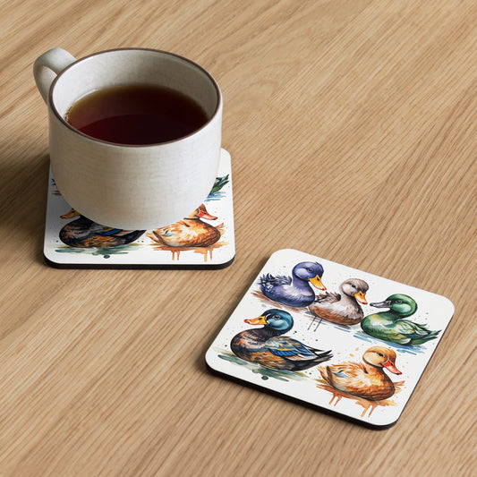 Ducks Watercolor Art Cork-back Coaster - Coasters - Discovery Co.