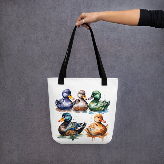 Ducks Watercolor Art Tote Bag - Tote Bags - Discovery Co.