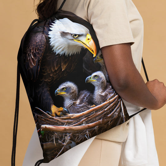 Eagle Drawstring Bag - Drawstring Bag - Discovery Co.