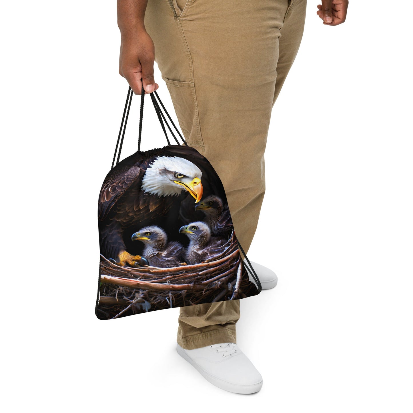 Eagle Drawstring Bag - Drawstring Bag - Discovery Co.