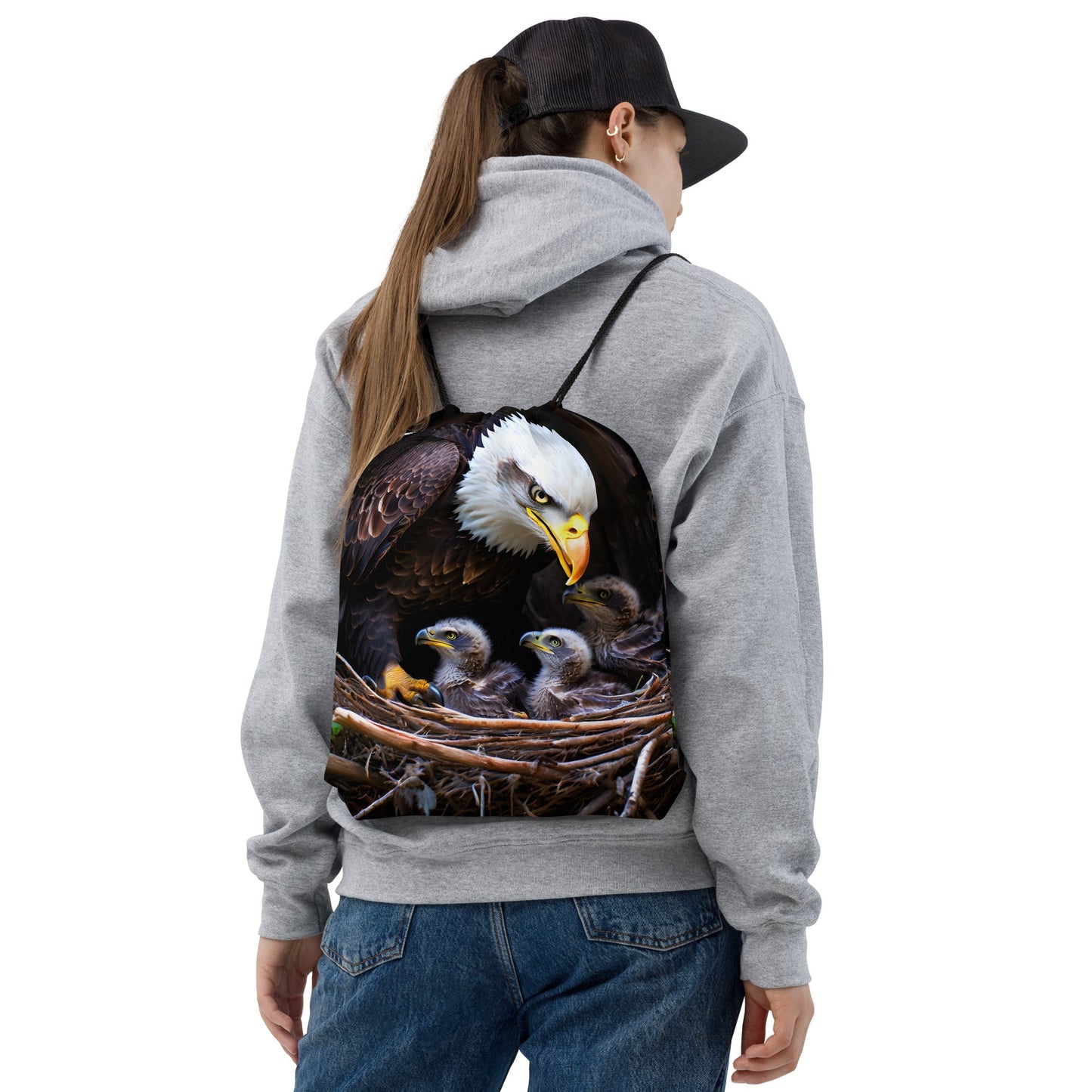 Eagle Drawstring Bag - Drawstring Bag - Discovery Co.