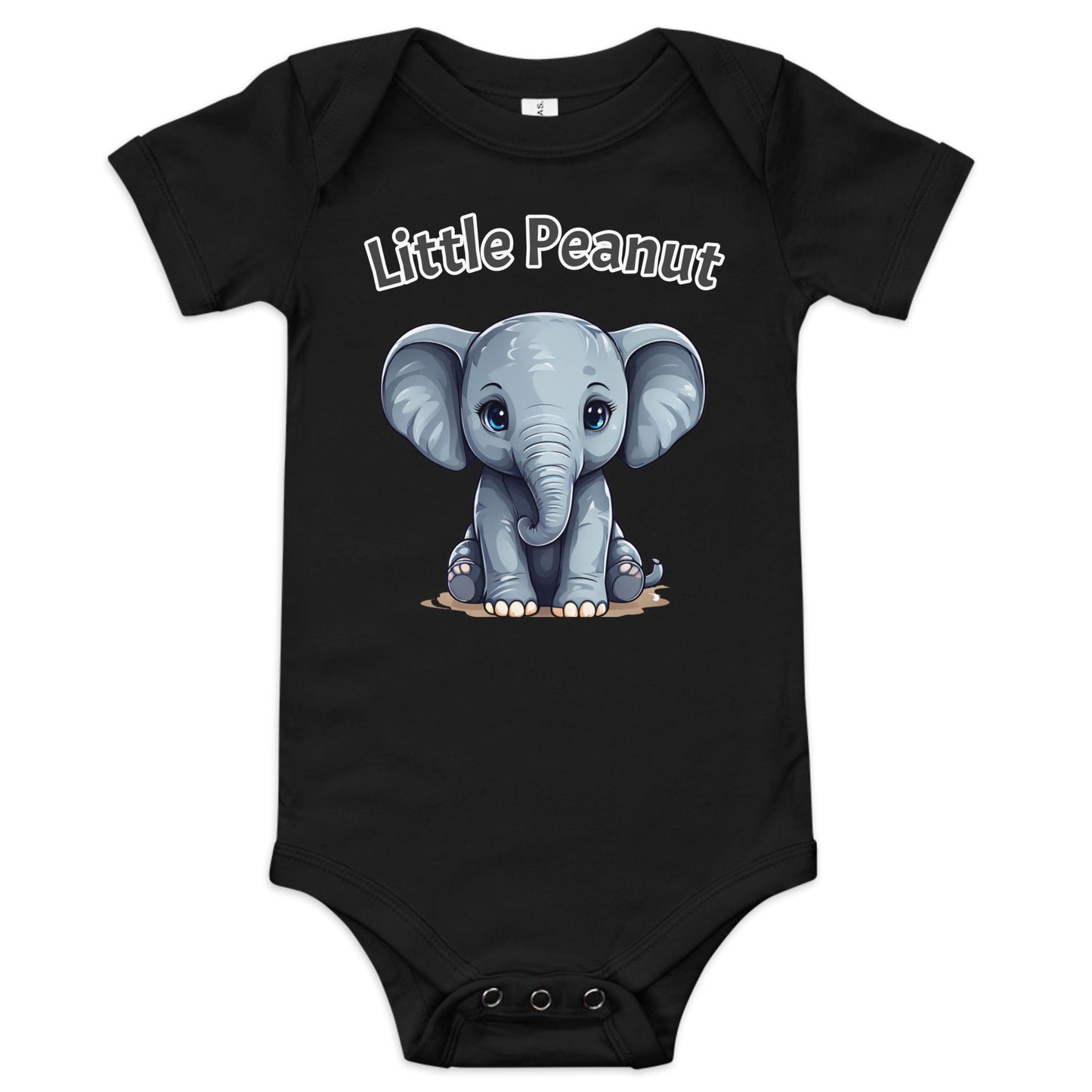 Elephant "Little Peanut" Baby Short Sleeve One Piece - Baby & Toddler Apparel - Discovery Co.