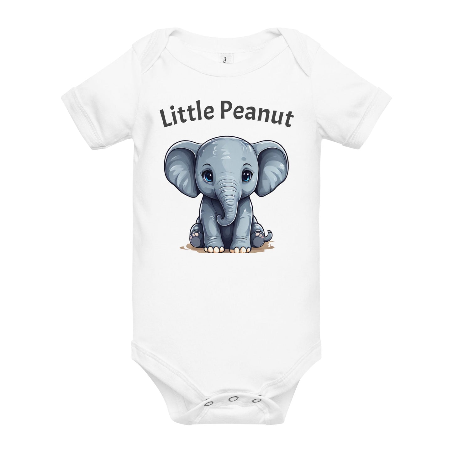 Elephant "Little Peanut" Baby Short Sleeve One Piece - Baby & Toddler Apparel - Discovery Co.