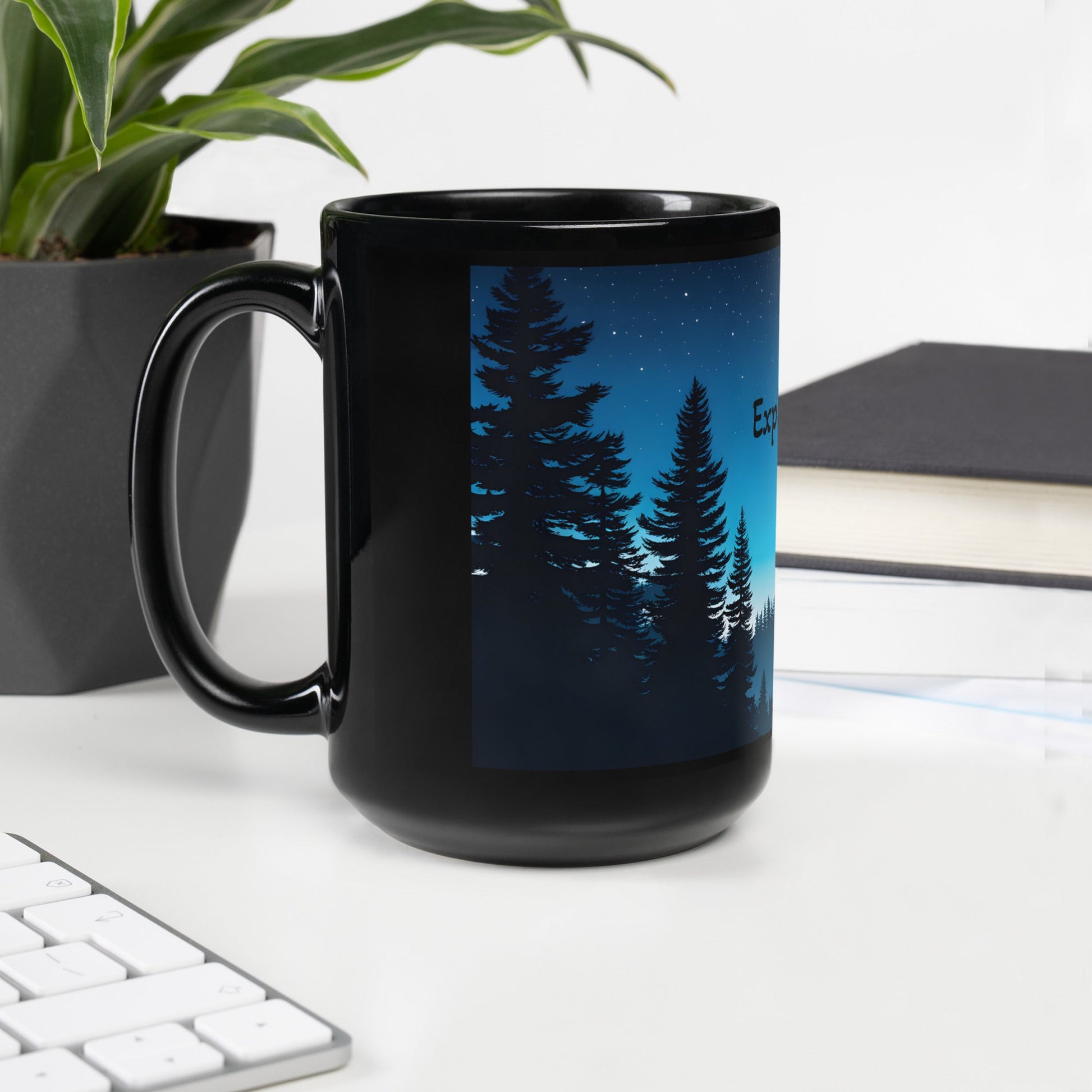 Explore More Black Glossy Mug (11 oz, 15 oz) - Mugs - Discovery Co.