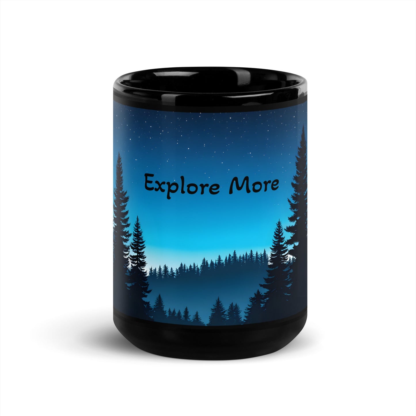 Explore More Black Glossy Mug (11 oz, 15 oz) - Mugs - Discovery Co.