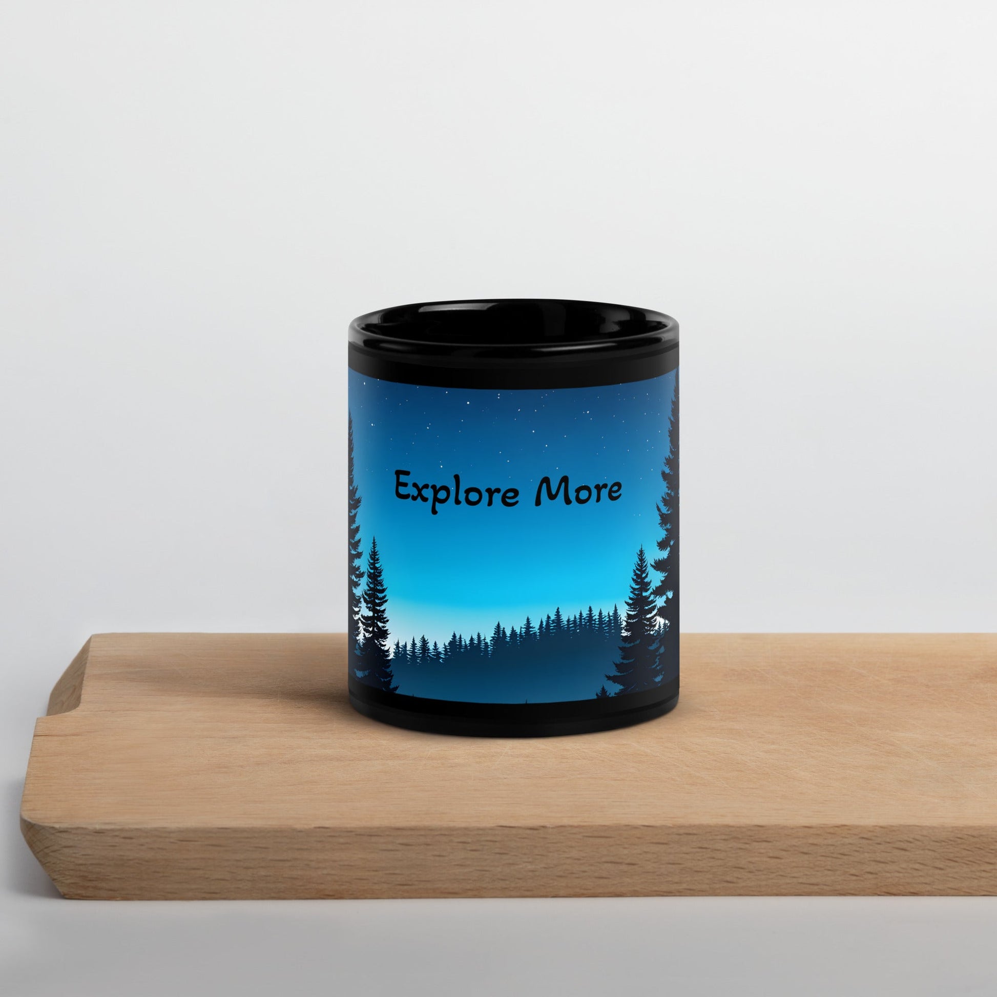 Explore More Black Glossy Mug (11 oz, 15 oz) - Mugs - Discovery Co.