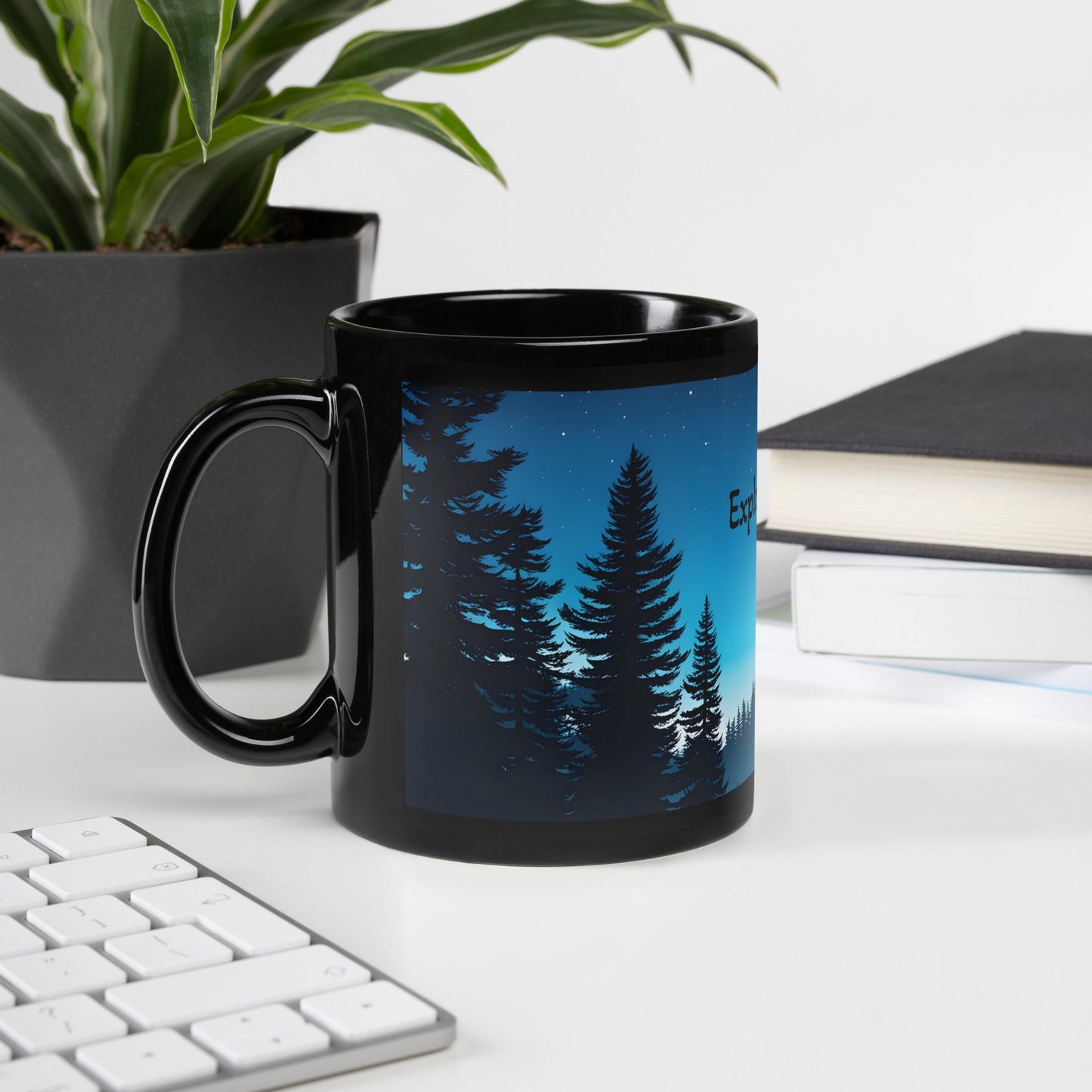 Explore More Black Glossy Mug (11 oz, 15 oz) - Mugs - Discovery Co.