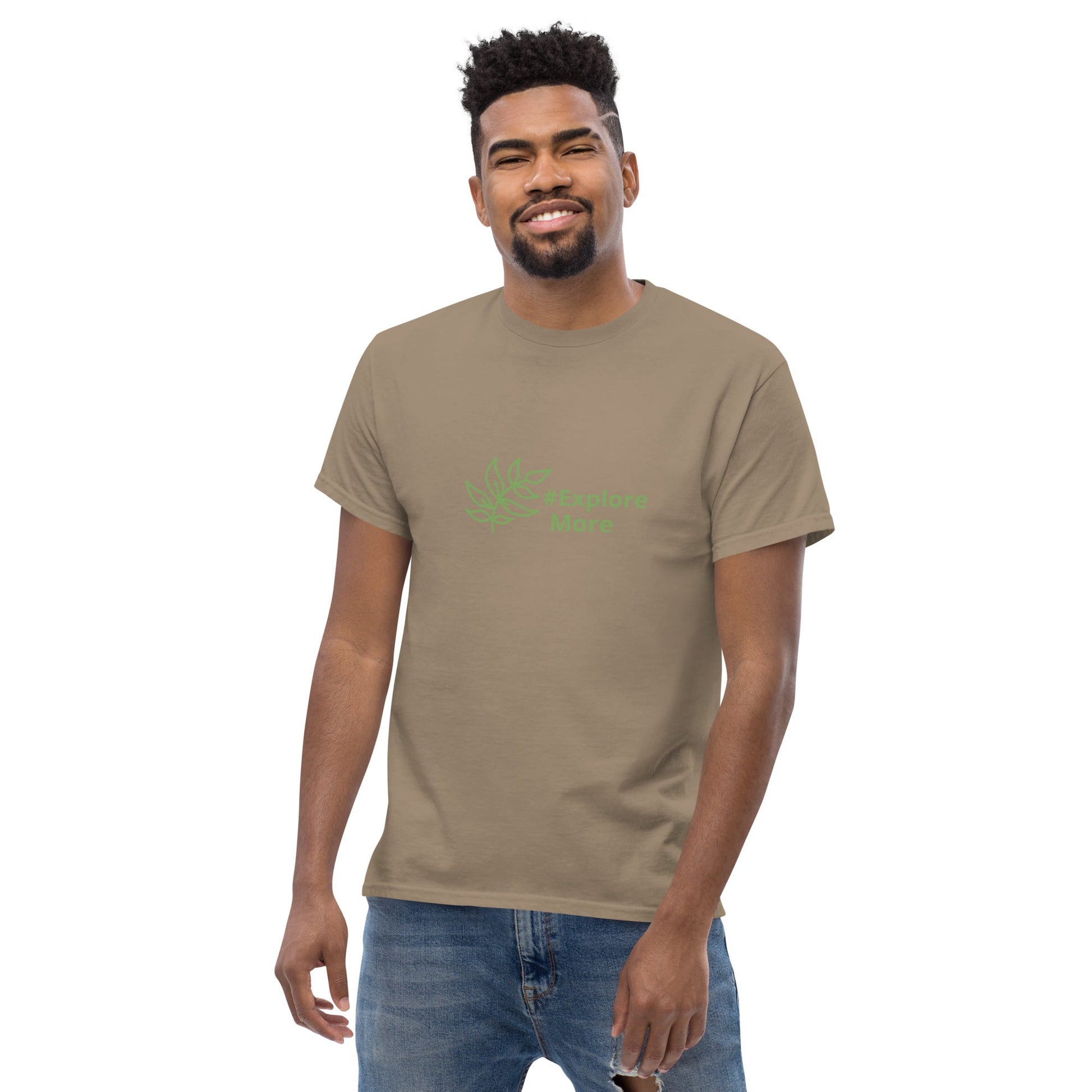 #Explore More With Leaves Men's Classic Tee - Men's Shirts - Discovery Co.