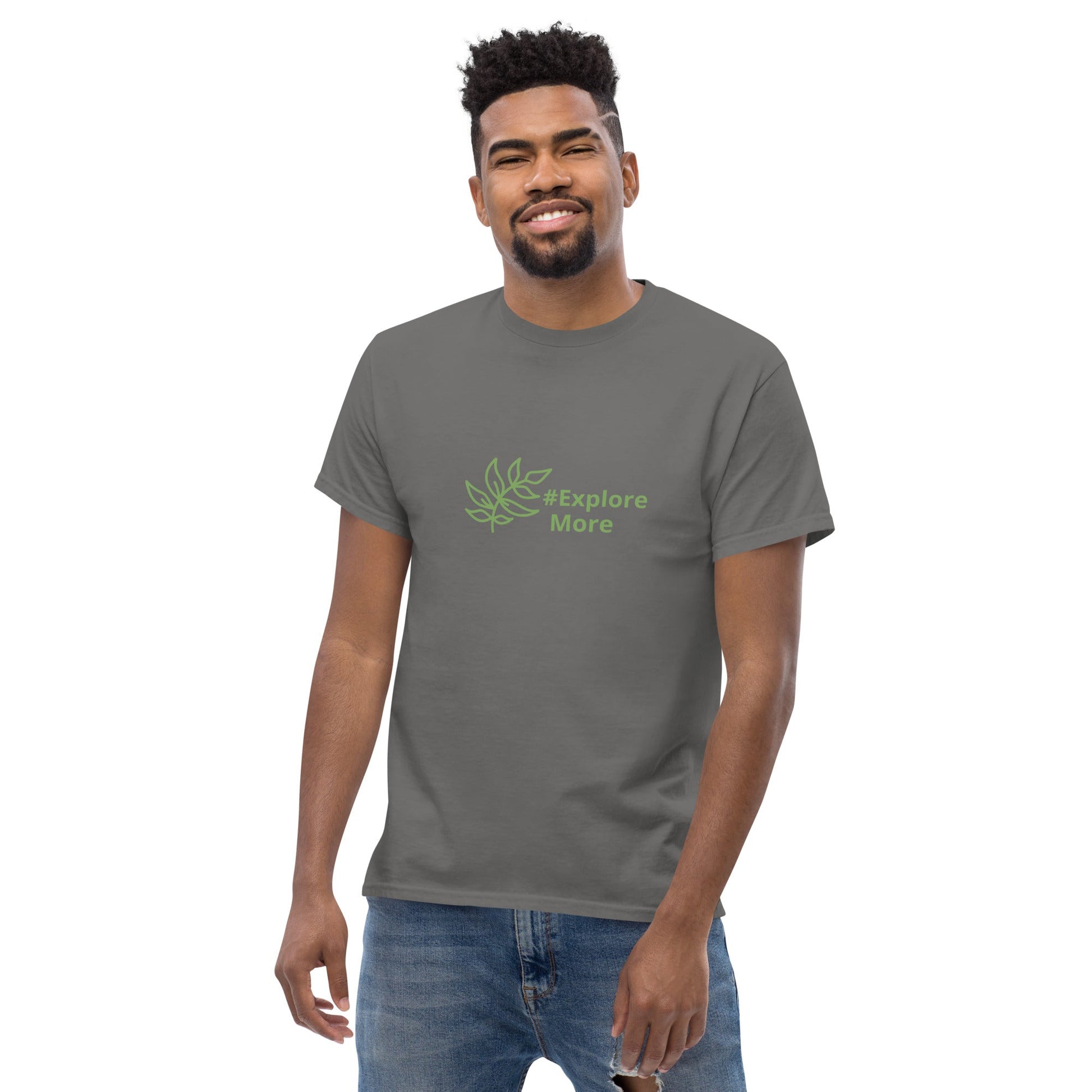 #Explore More With Leaves Men's Classic Tee - Men's Shirts - Discovery Co.