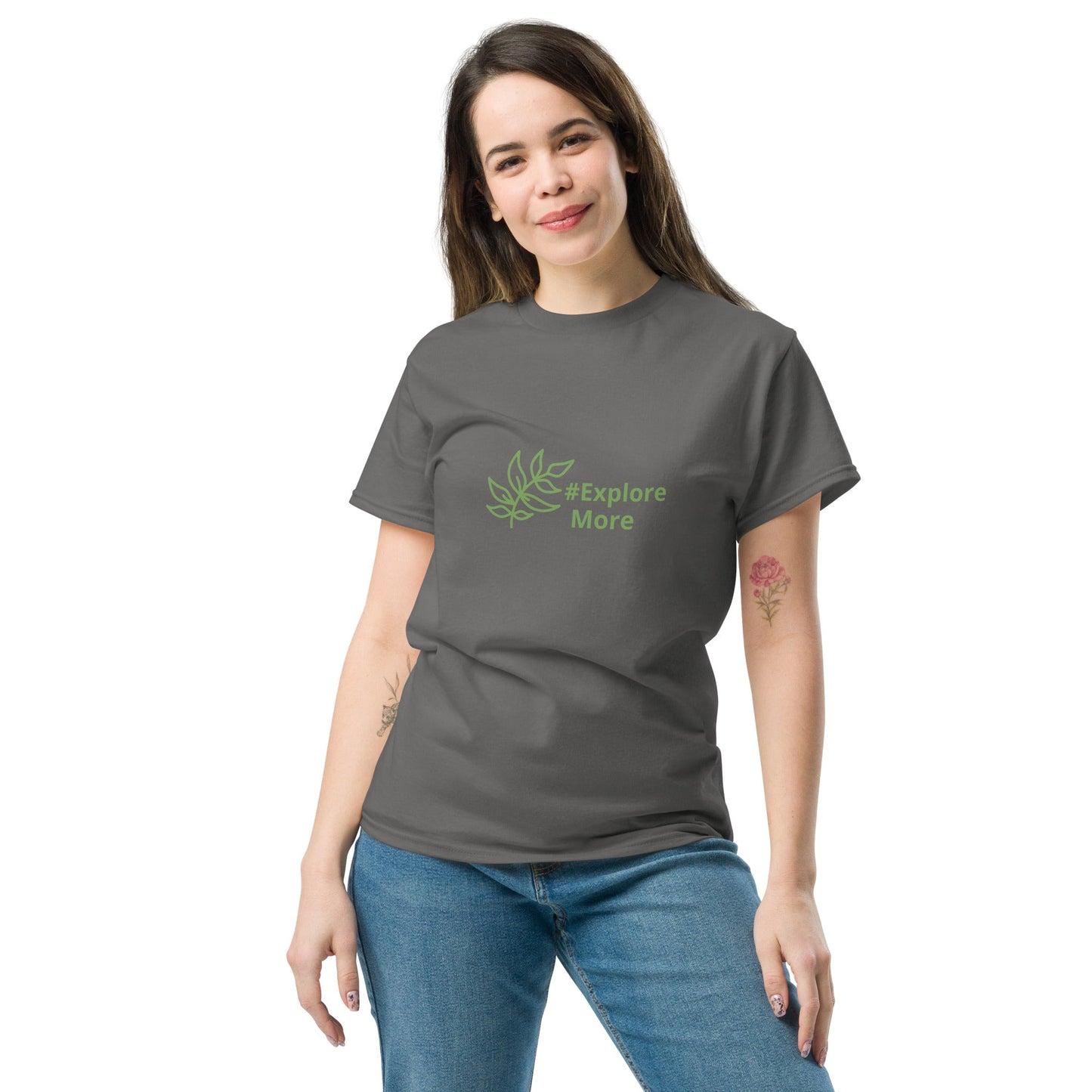 Explore More With Leaves Unisex Classic Tee - Women's Shirts - Discovery Co.