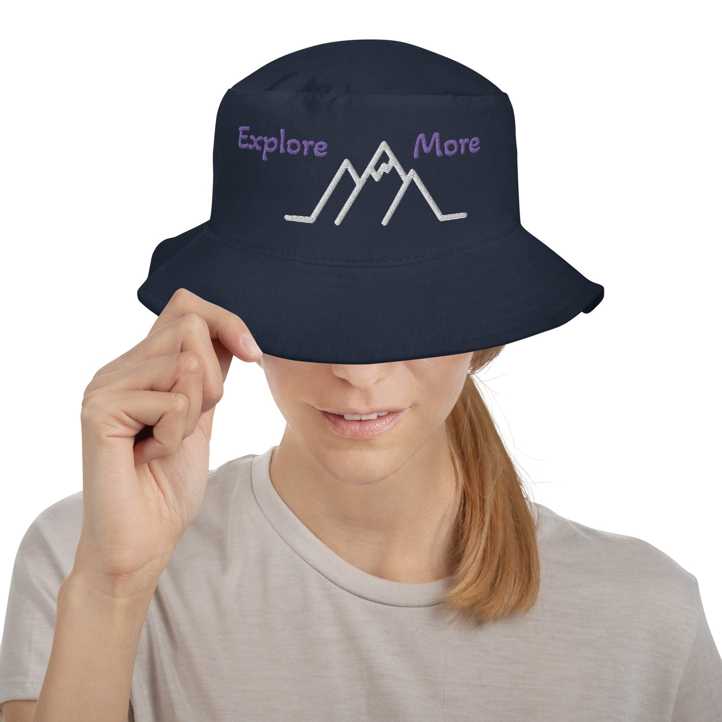 Explore More With Mountains Bucket Hat - Hats - Discovery Co.