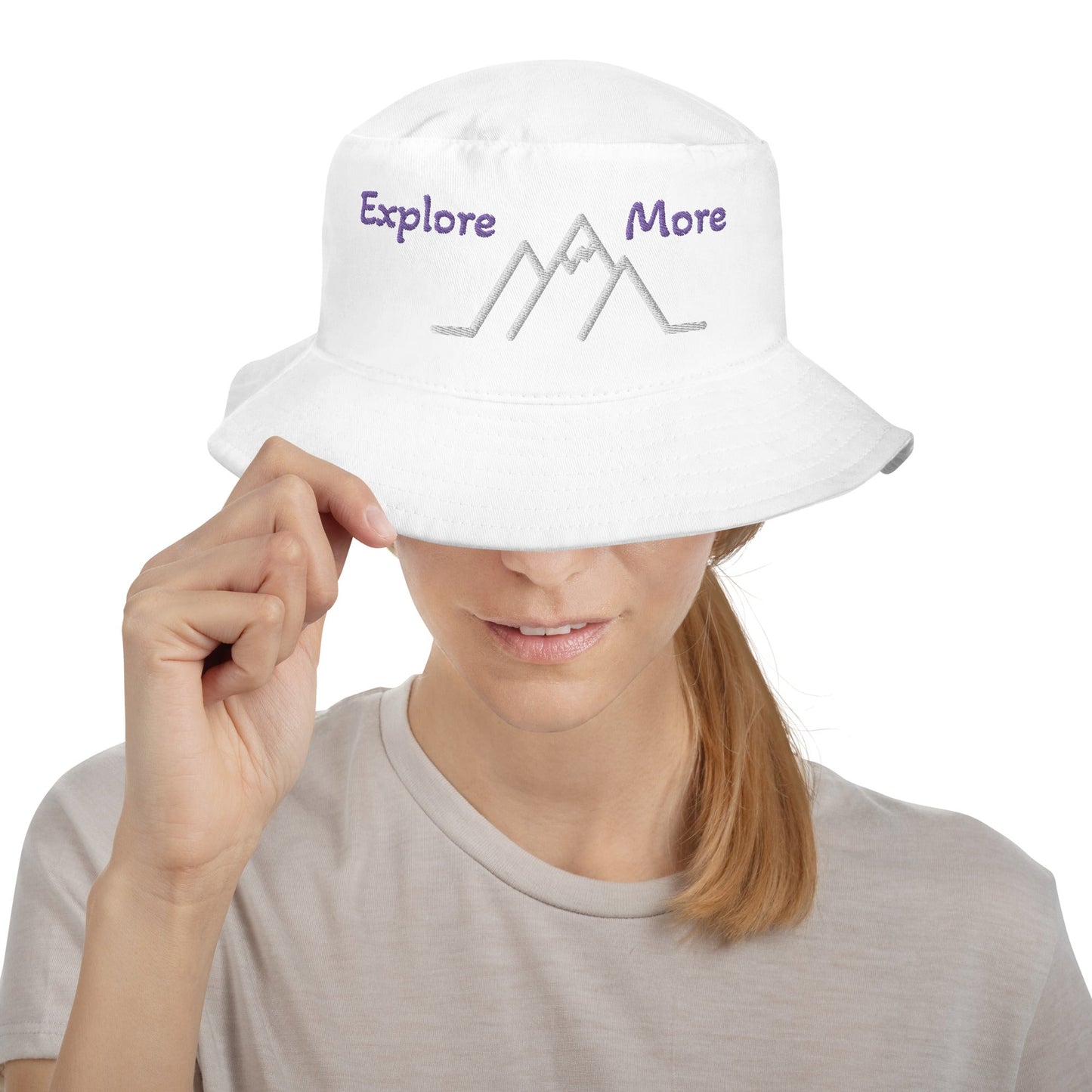 Explore More With Mountains Bucket Hat - Hats - Discovery Co.