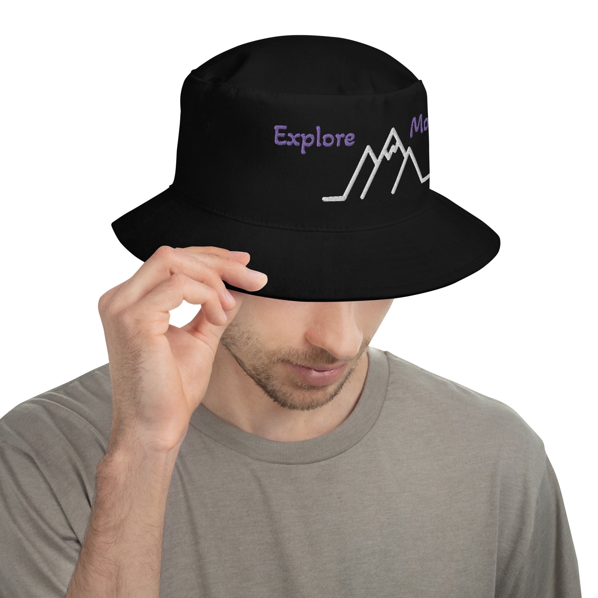 Explore More With Mountains Bucket Hat - Hats - Discovery Co.