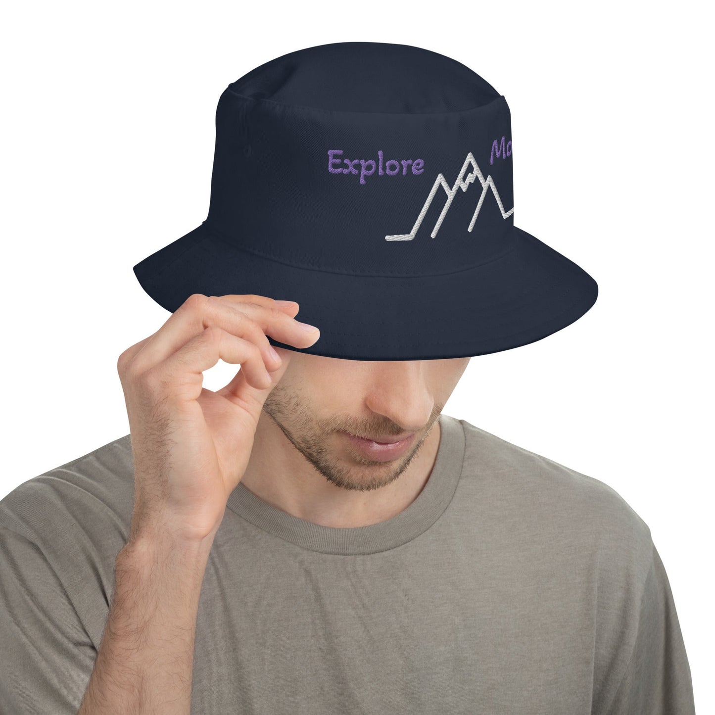 Explore More With Mountains Bucket Hat - Hats - Discovery Co.