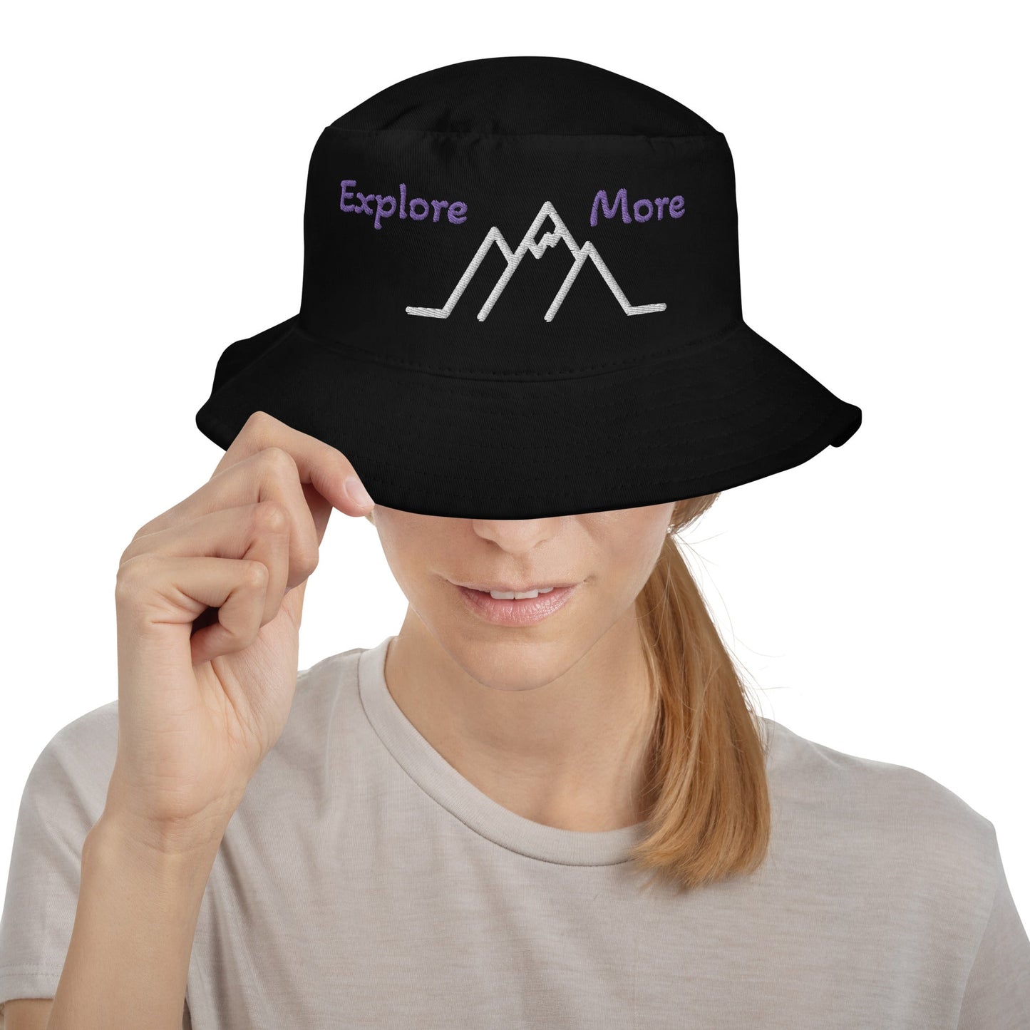 Explore More With Mountains Bucket Hat - Hats - Discovery Co.