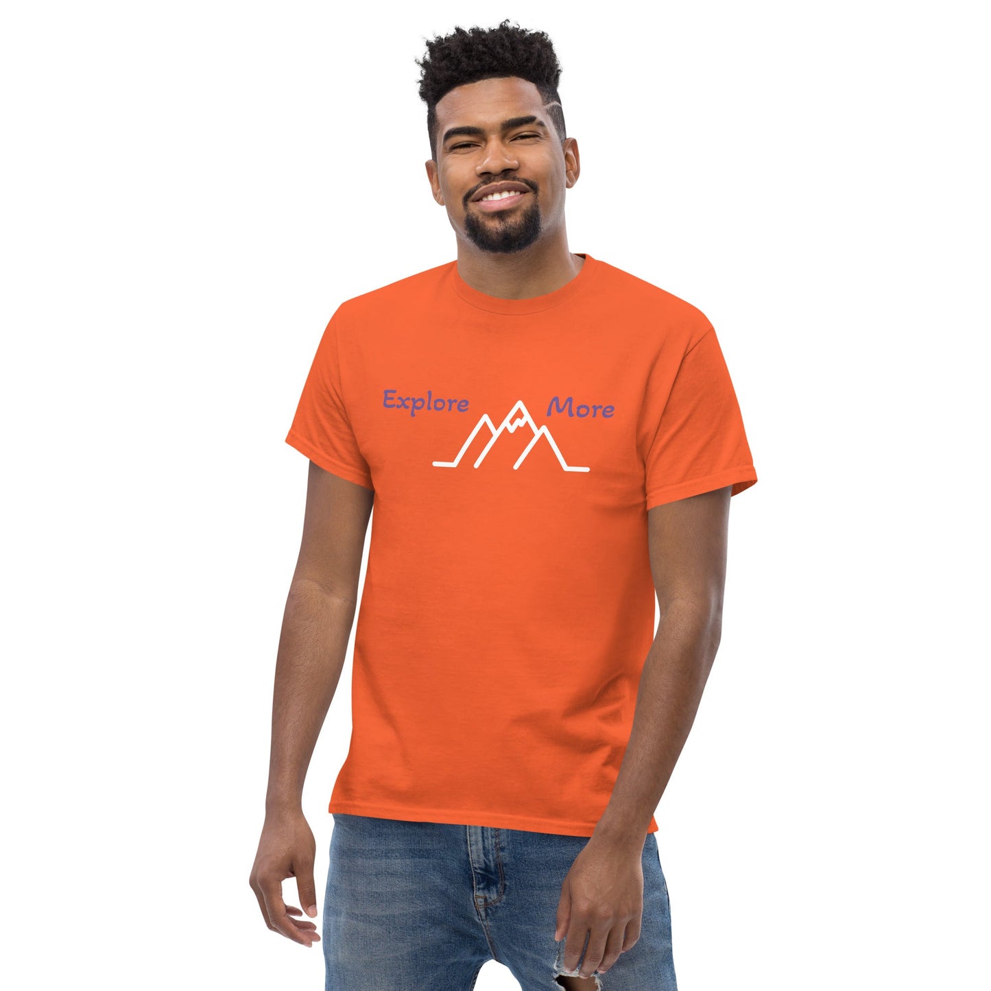 Explore More With Mountains Men's Classic Tee - Men's Shirts - Discovery Co.