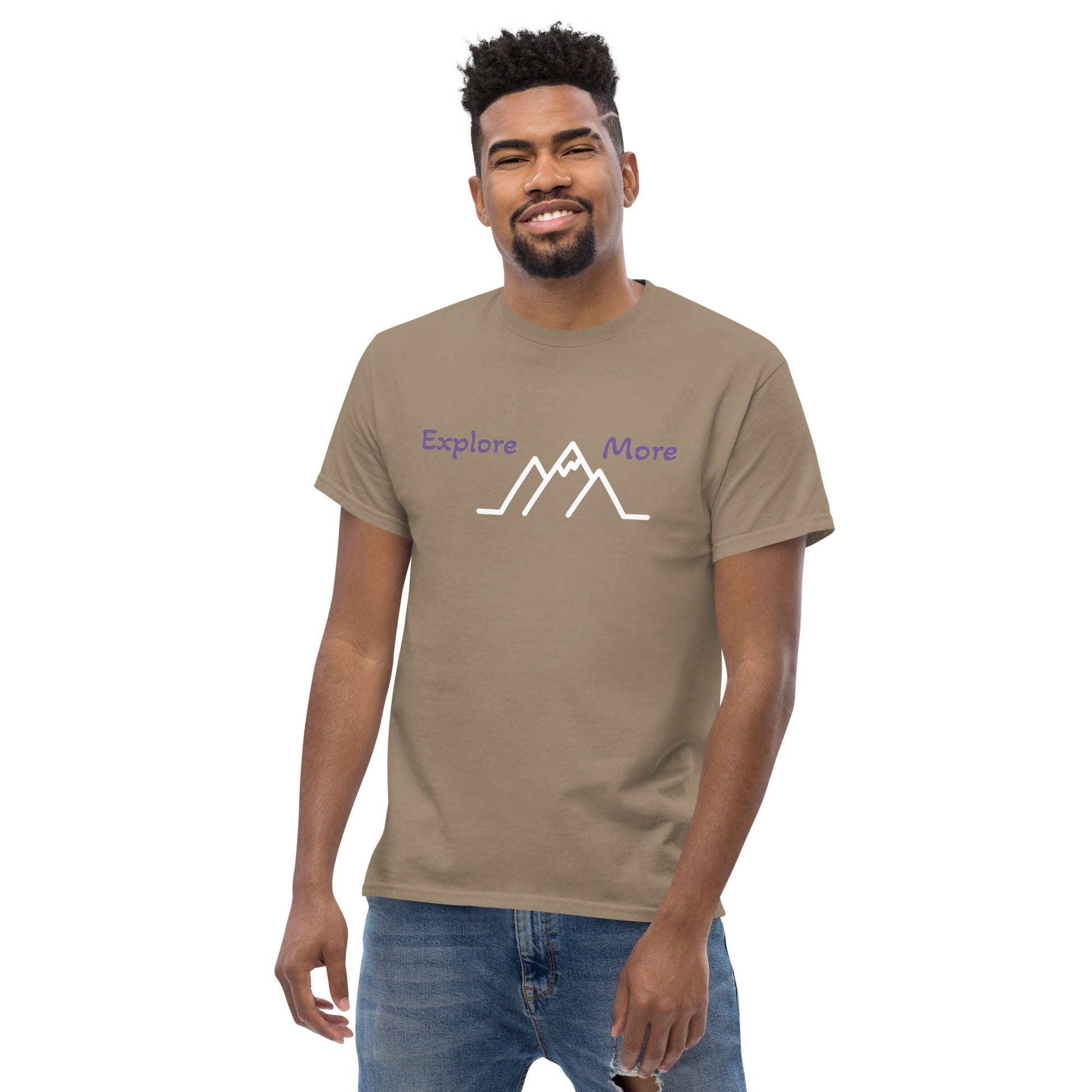 Explore More With Mountains Men's Classic Tee - Men's Shirts - Discovery Co.