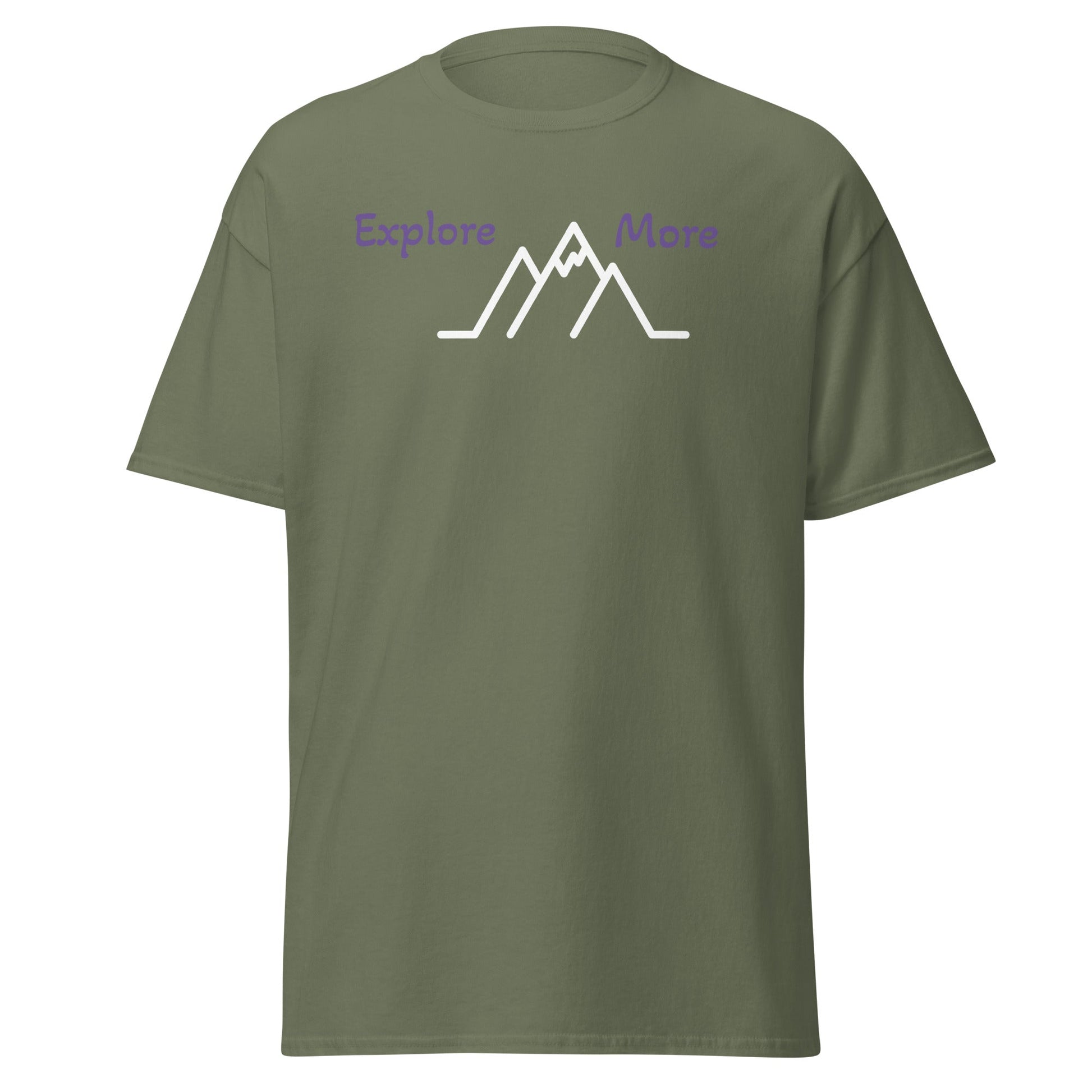 Explore More With Mountains Men's (Unisex) Classic Tee - Men's Shirts - Discovery Co.