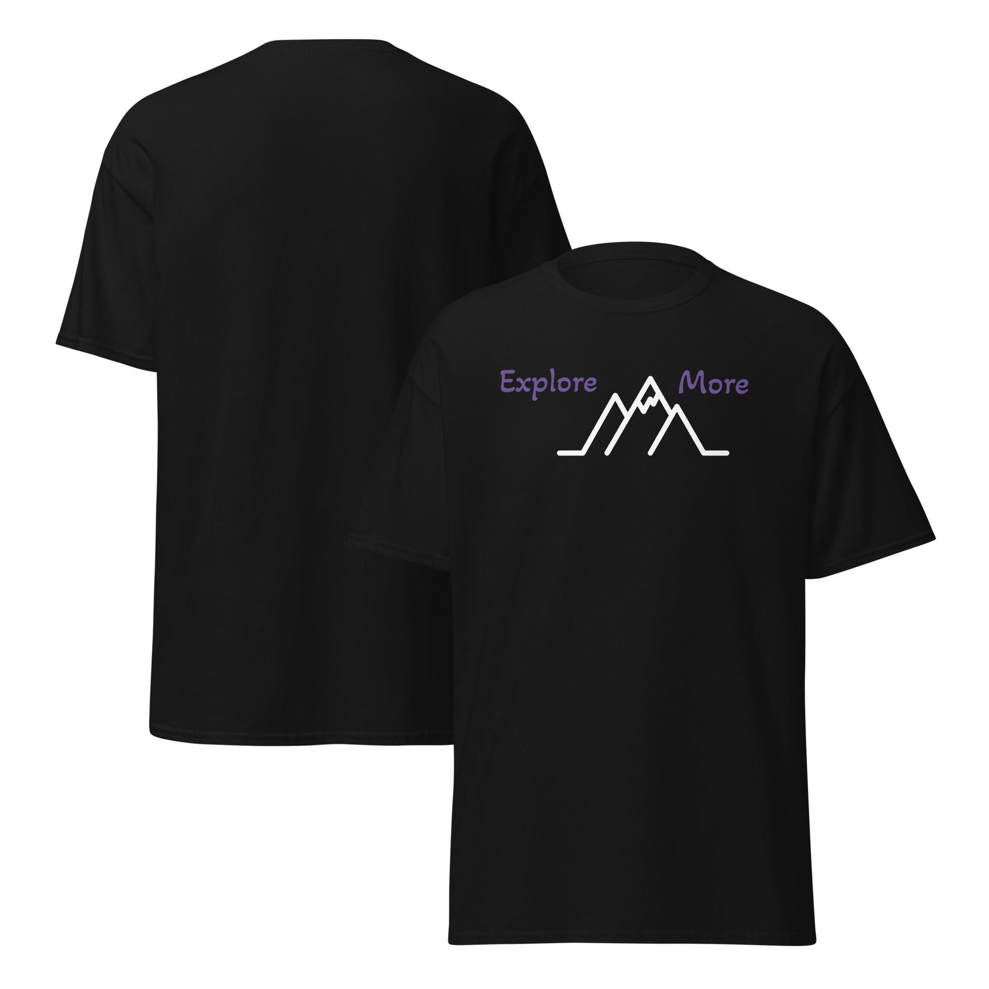 Explore More With Mountains Men's (Unisex) Classic Tee - Men's Shirts - Discovery Co.