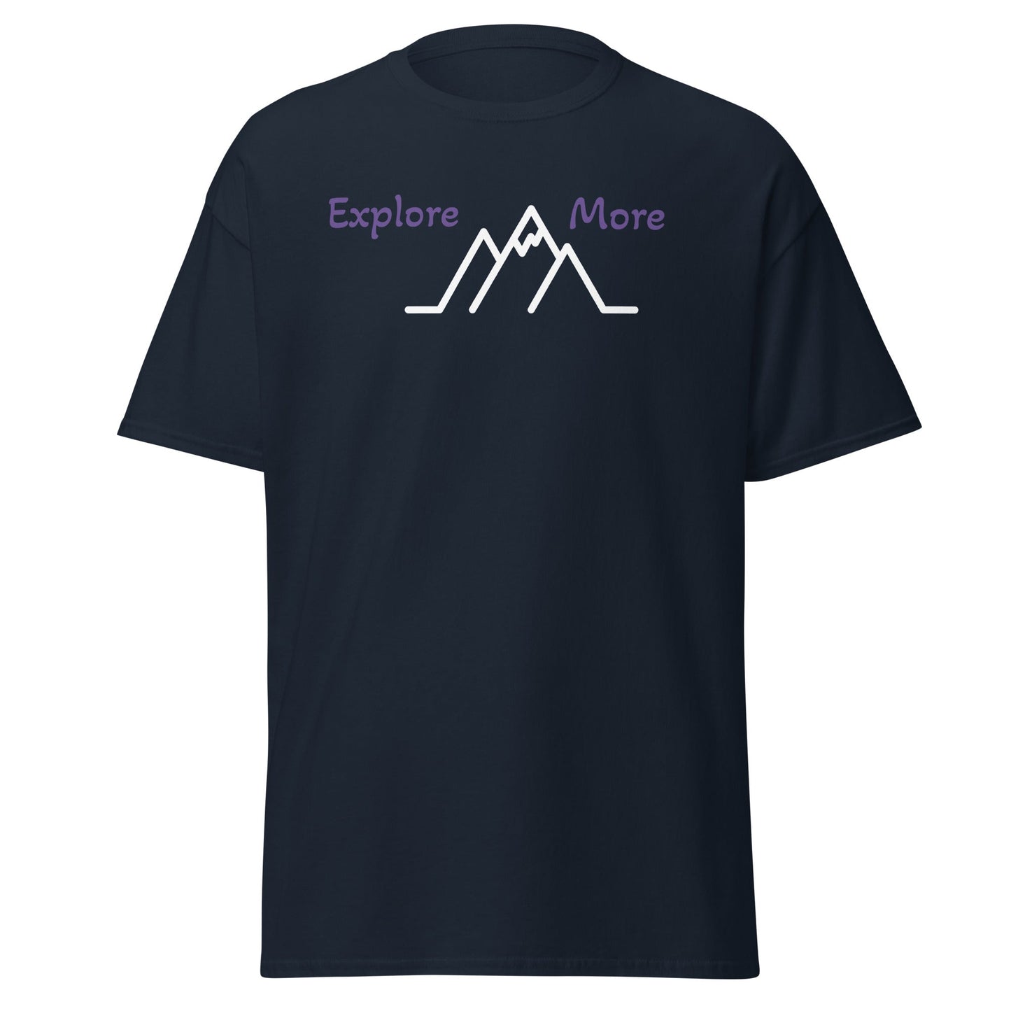 Explore More With Mountains Men's (Unisex) Classic Tee - Men's Shirts - Discovery Co.