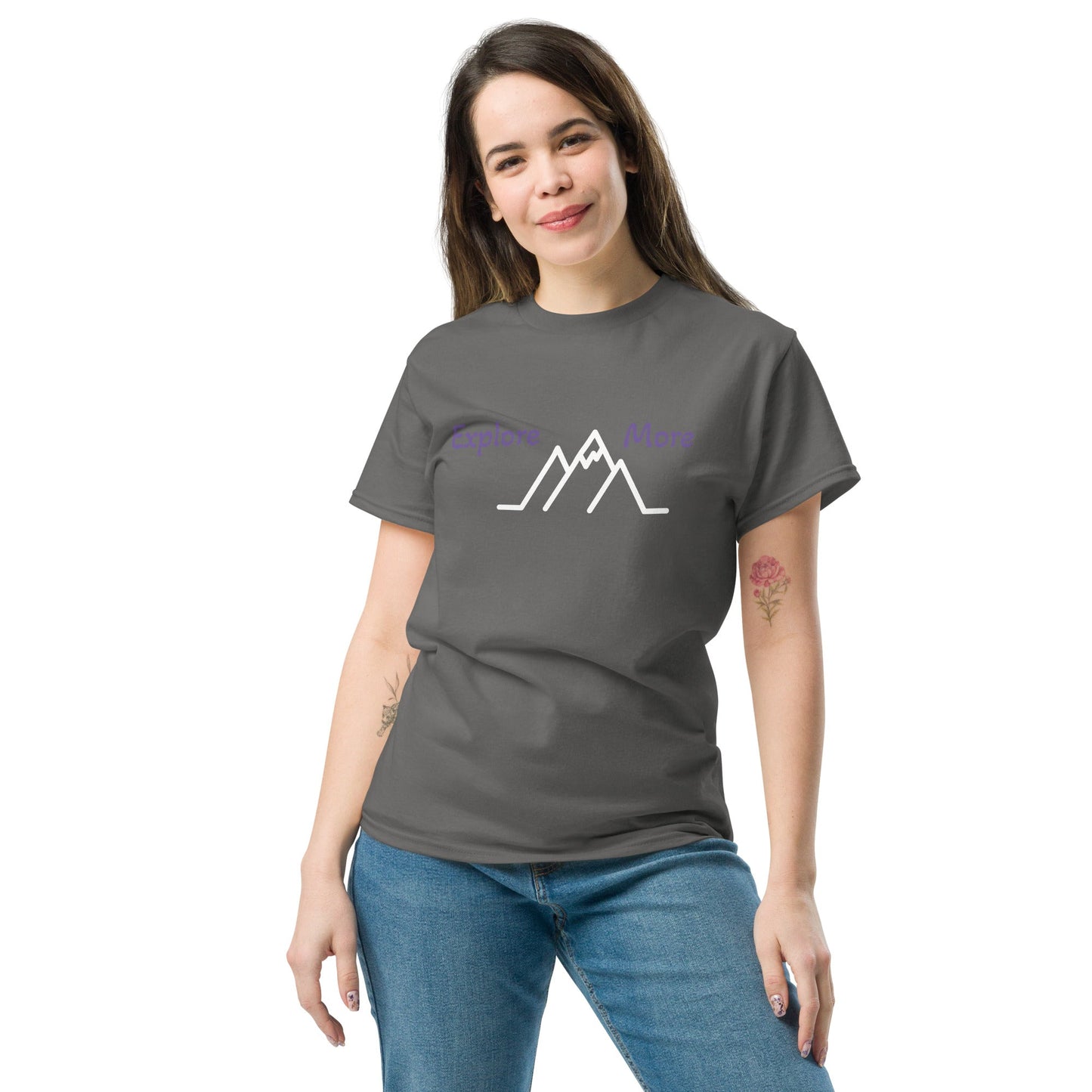 Explore More With Mountains Unisex Classic Tee - Men's Shirts - Discovery Co.