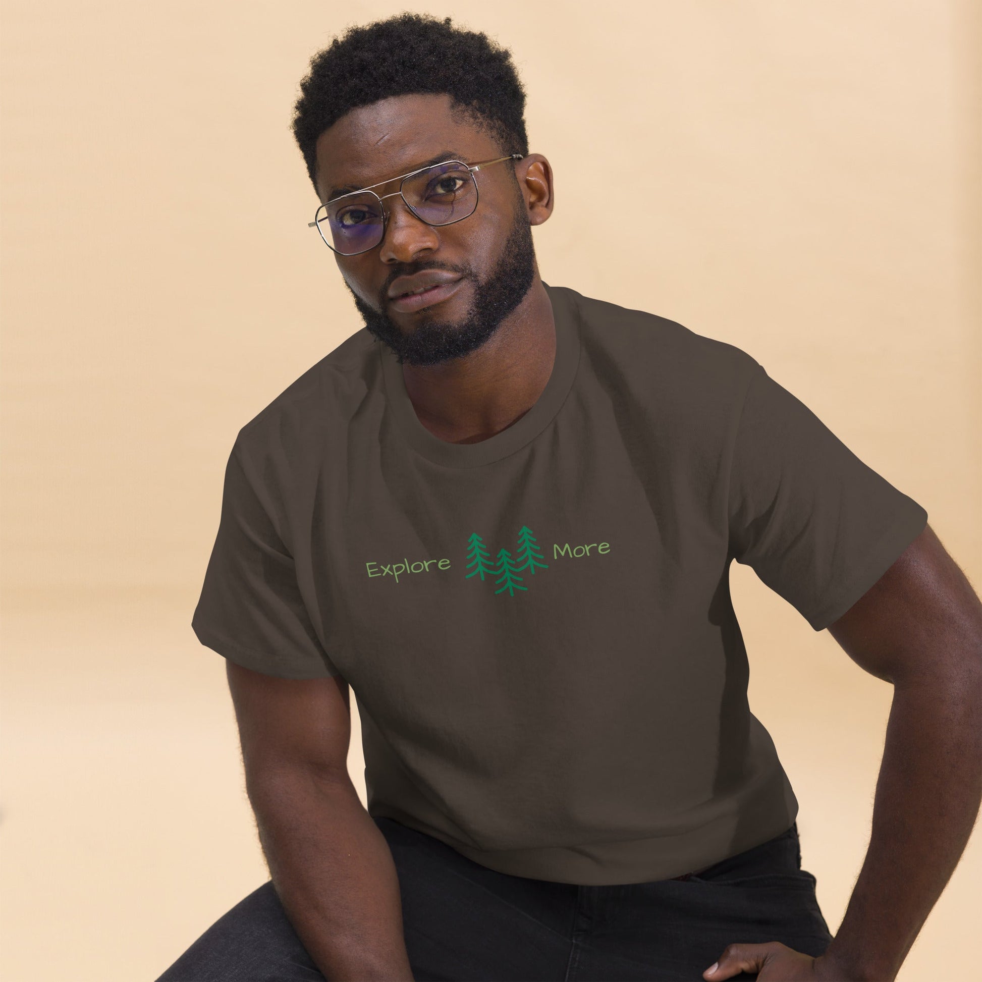 Explore More With trees Men's (Unisex) Classic Tee - Men's Shirts - Discovery Co.