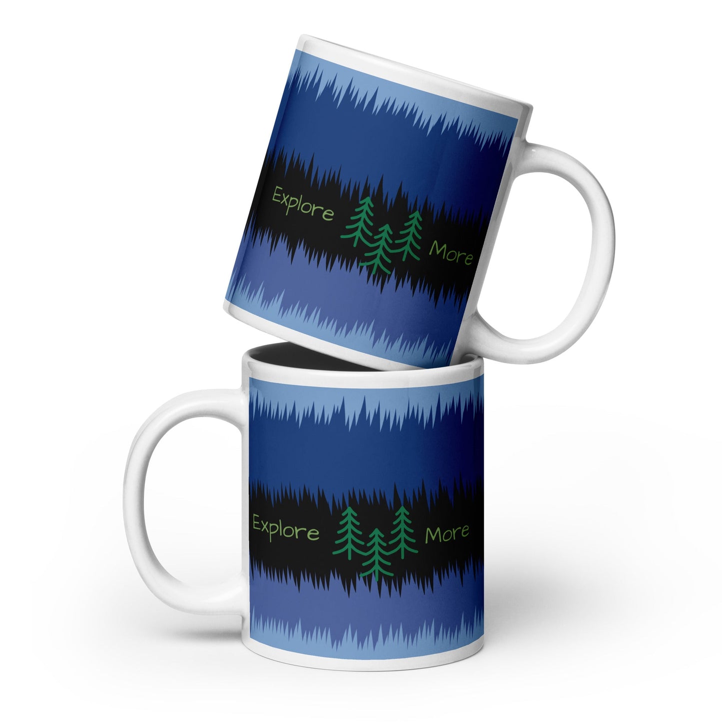 Explore More With Trees White Glossy Mug (11 oz, 15 oz, 20 oz) - Mugs - Discovery Co.