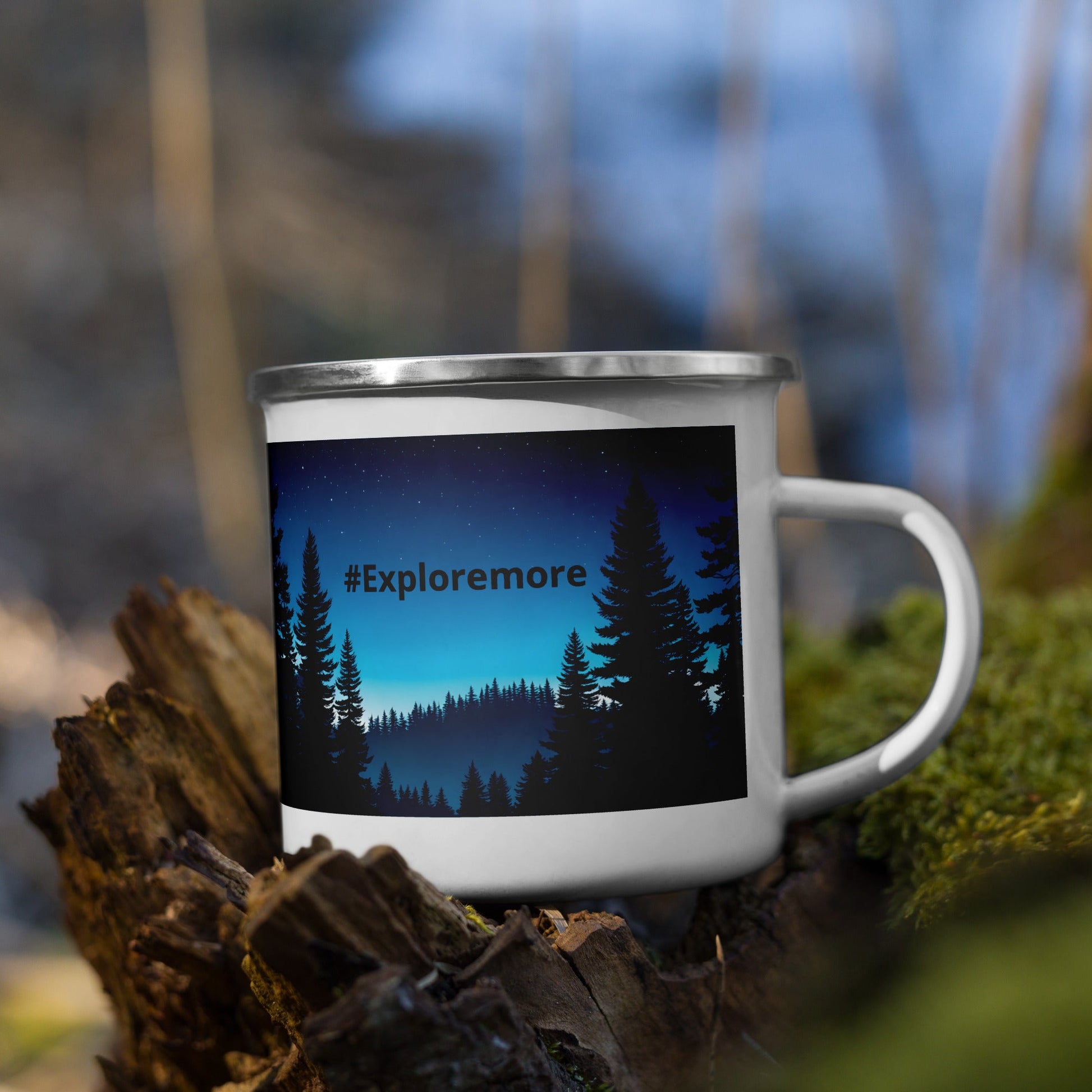 #Exploremore Enamel Mug (12 oz) - Mugs - Discovery Co.