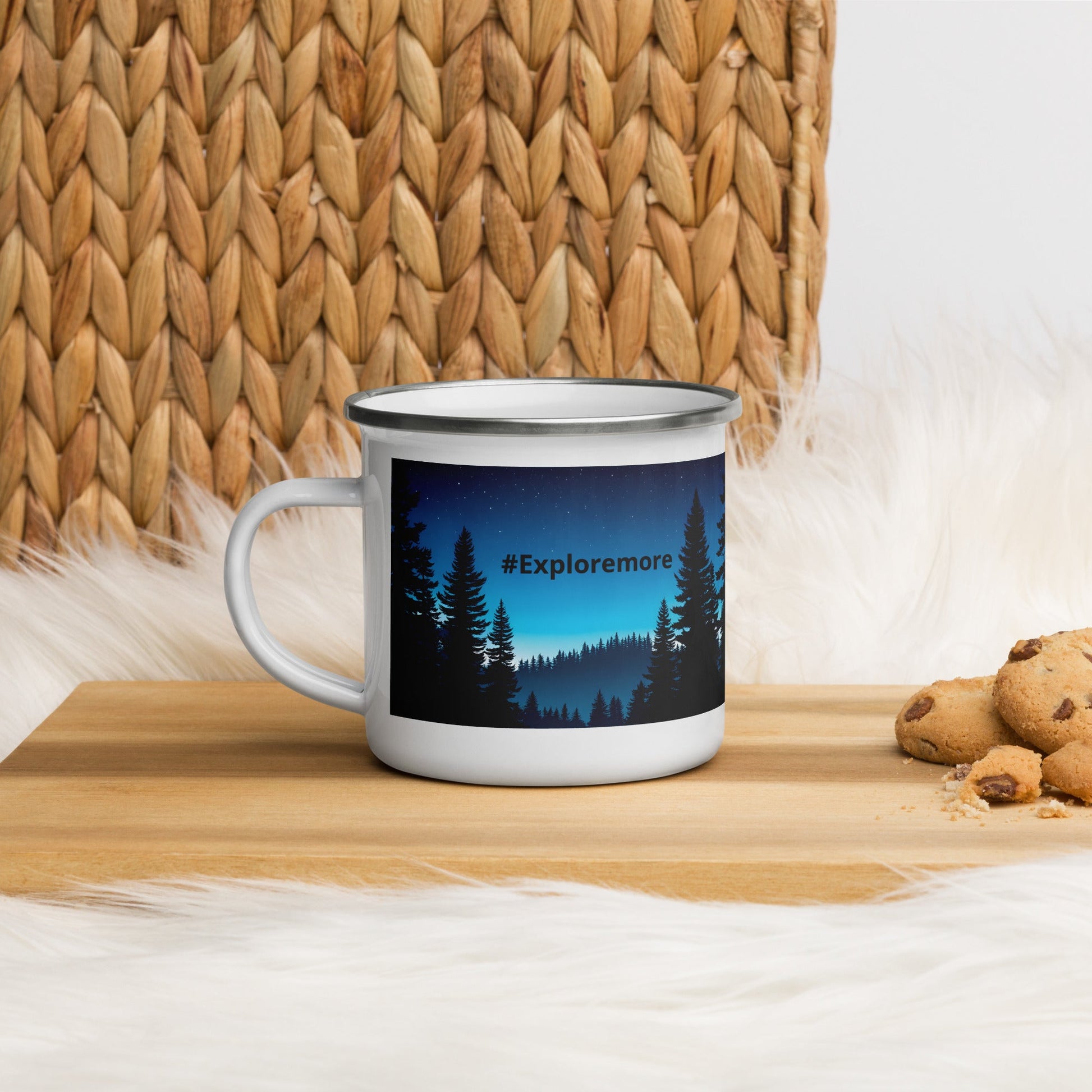 #Exploremore Enamel Mug (12 oz) - Mugs - Discovery Co.