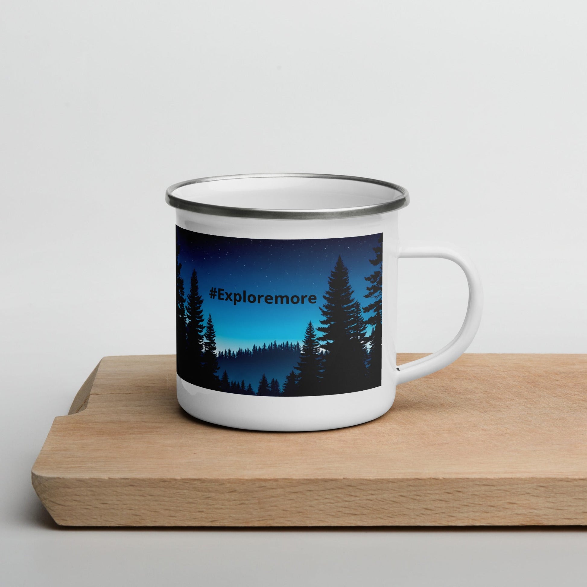 #Exploremore Enamel Mug (12 oz) - Mugs - Discovery Co.