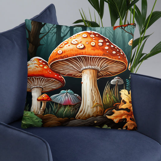 Fall Mushrooms Basic Pillow - Pillows - Discovery Co.