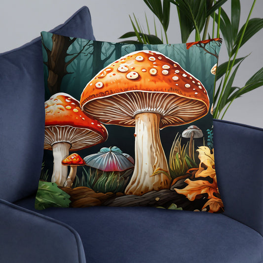 Fall Mushrooms Basic Pillow - Pillows - Discovery Co.