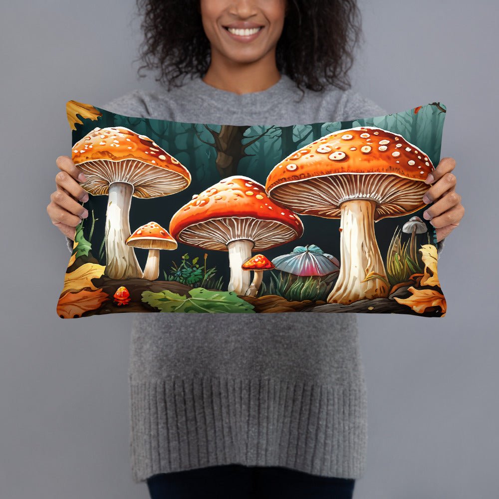 Fall Mushrooms Basic Pillow - Pillows - Discovery Co.