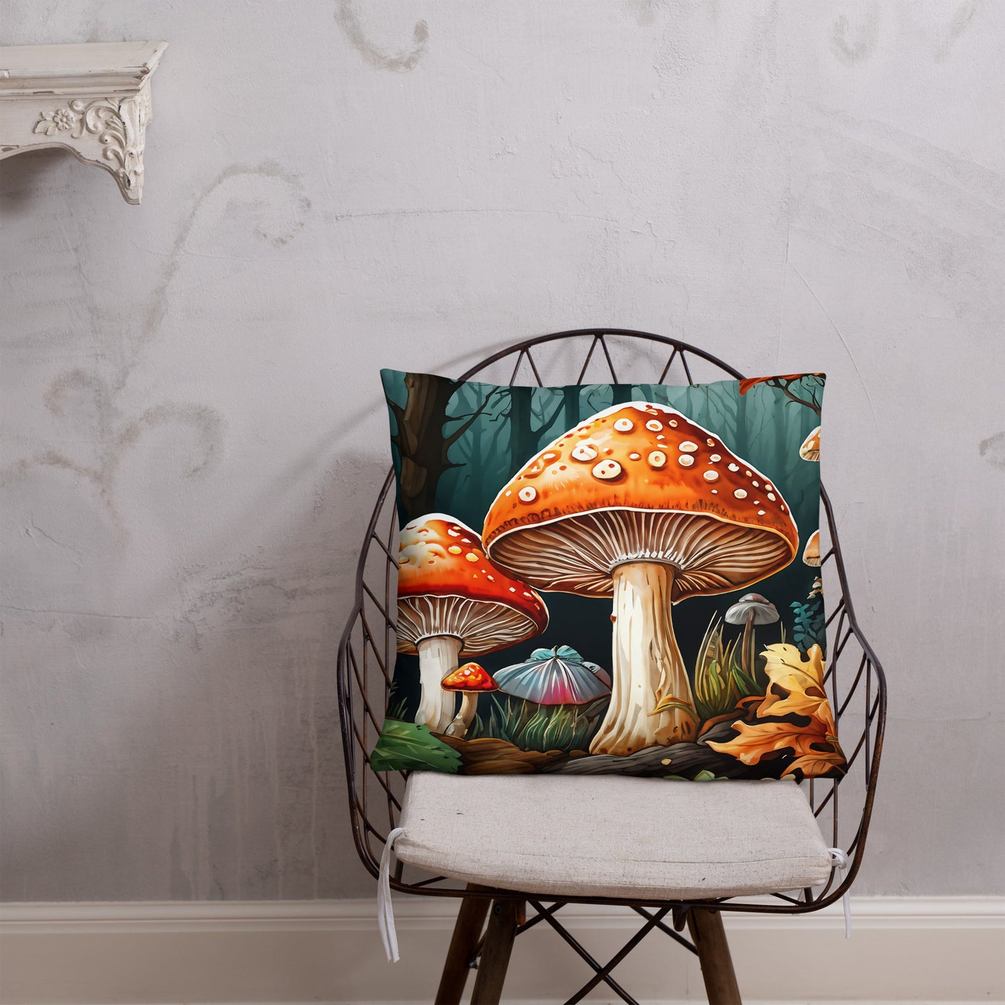 Fall Mushrooms Basic Pillow - Pillows - Discovery Co.