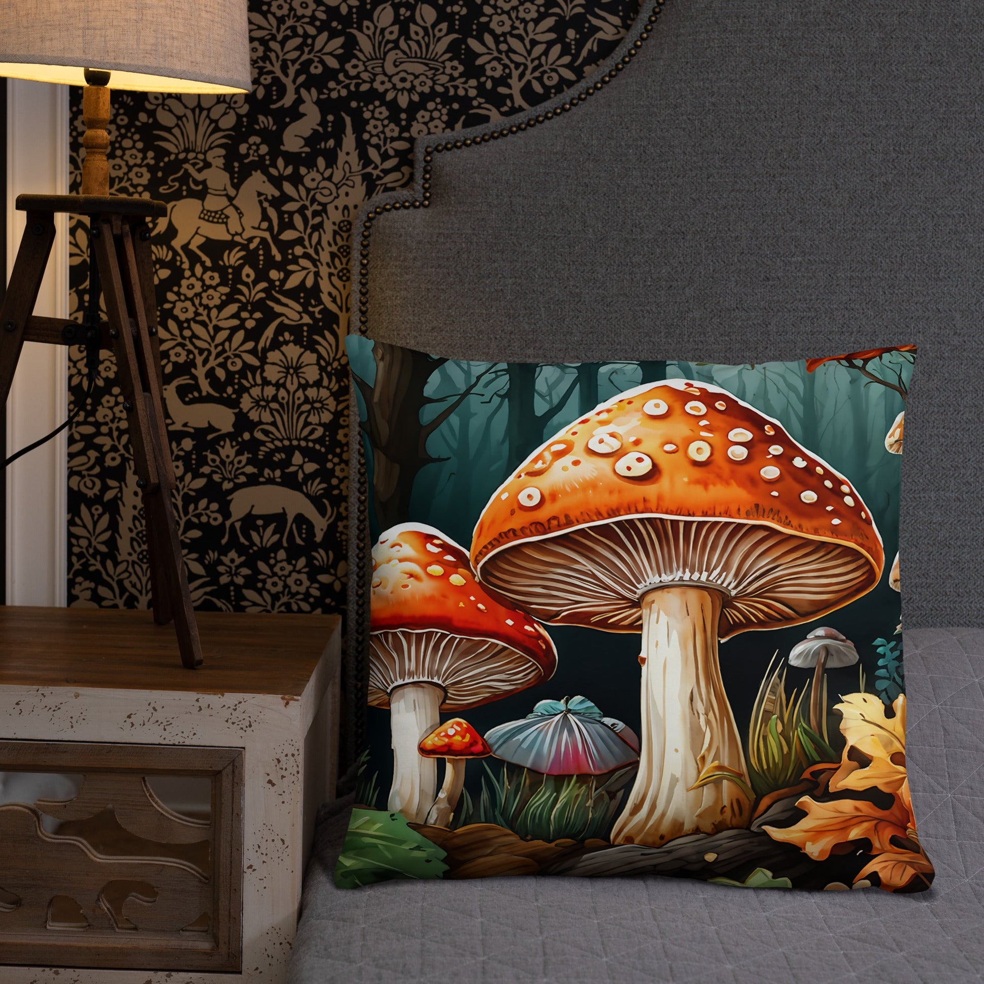 Fall Mushrooms Basic Pillow - Pillows - Discovery Co.