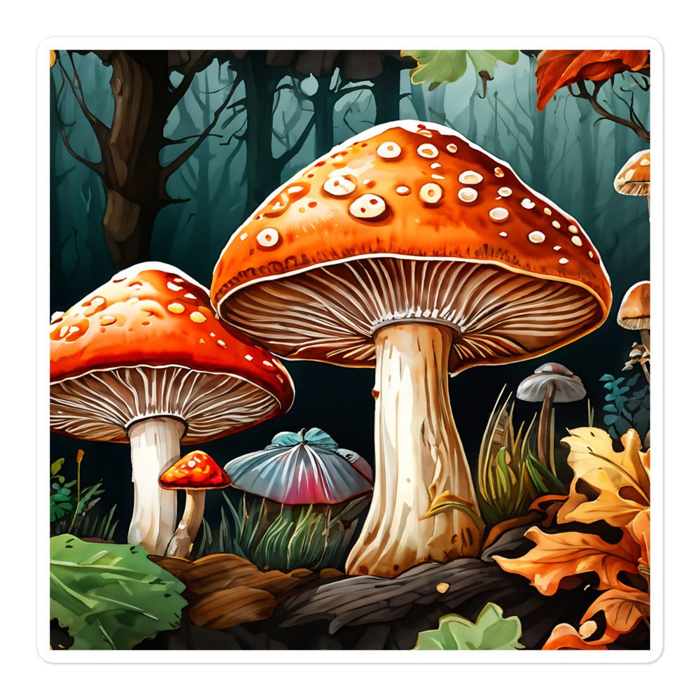 Fall Mushrooms Bubble-free Stickers - Stickers - Discovery Co.