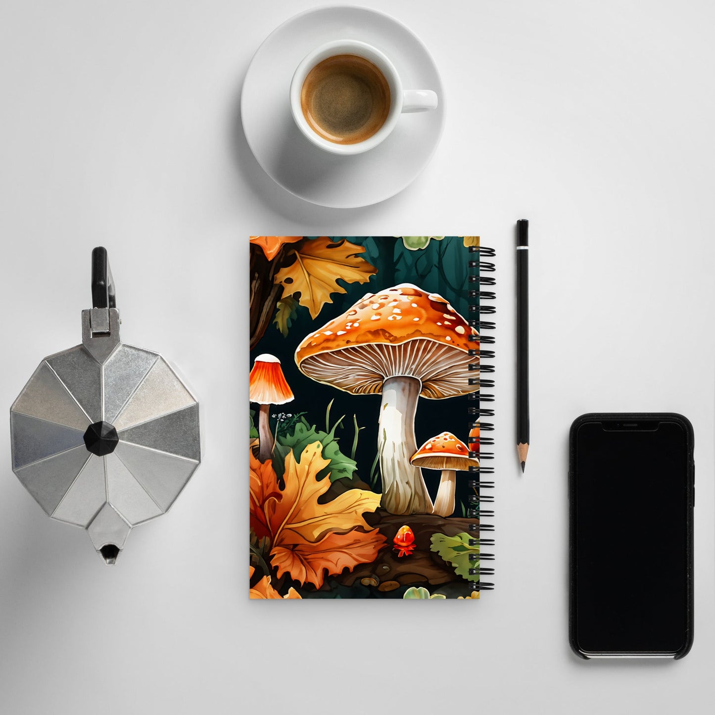 Fall Mushrooms Spiral Notebook - Spiral Notebooks - Discovery Co.