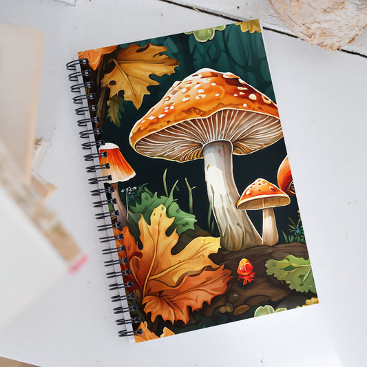 Fall Mushrooms Spiral Notebook - Spiral Notebooks - Discovery Co.