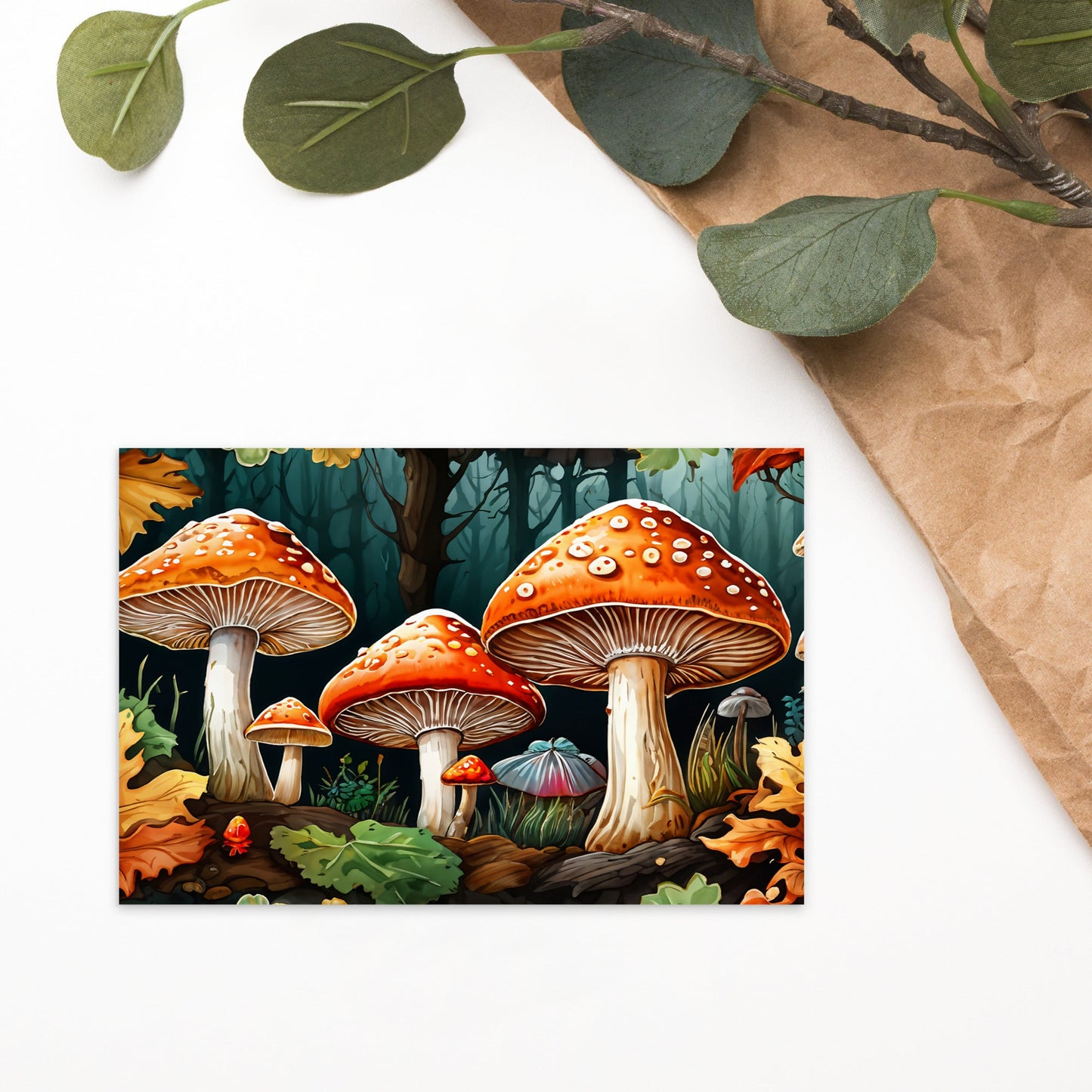 Fall Mushrooms Standard Postcard - Post Cards - Discovery Co.