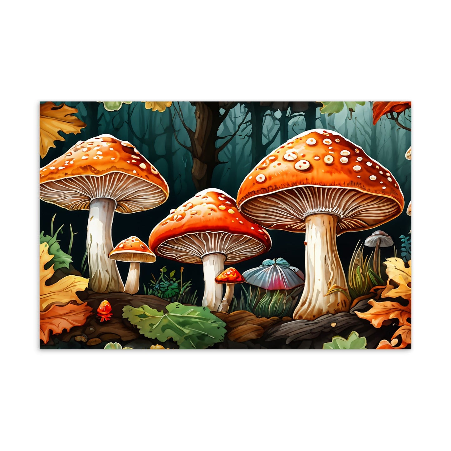 Fall Mushrooms Standard Postcard - Post Cards - Discovery Co.