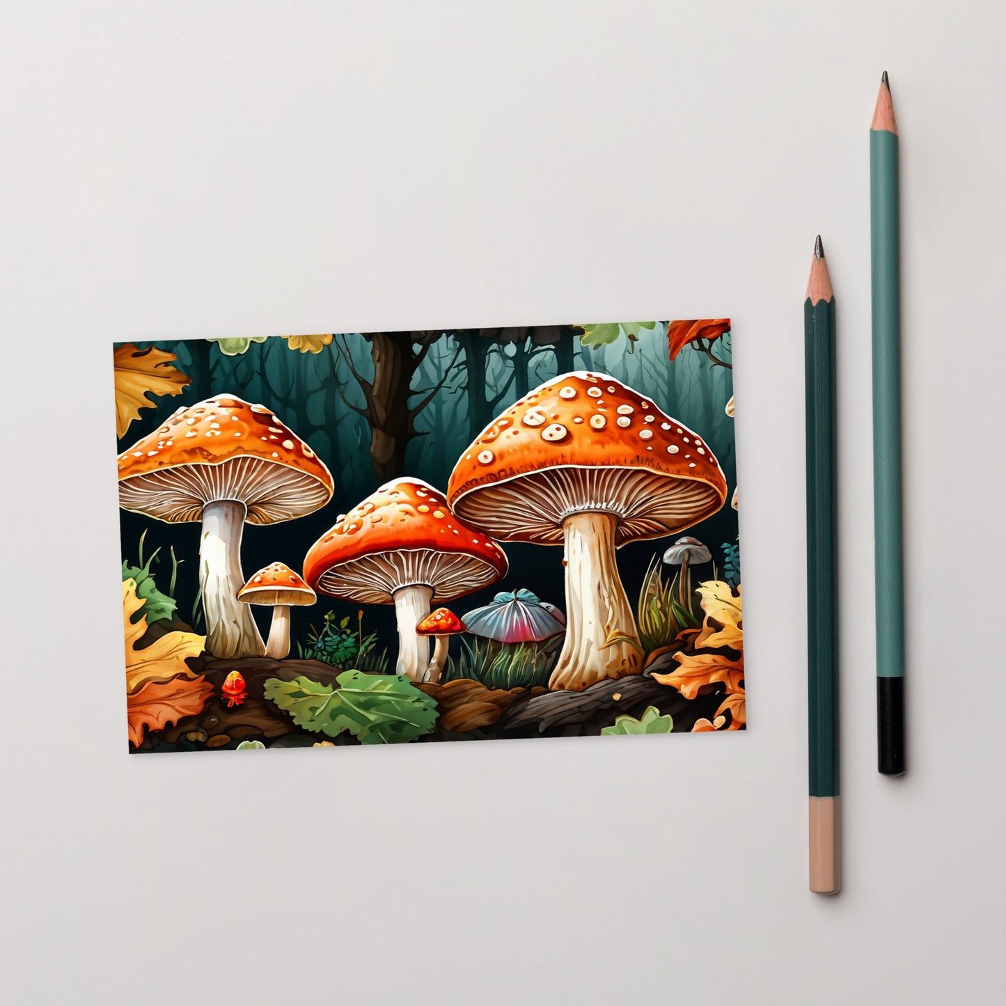 Fall Mushrooms Standard Postcard - Post Cards - Discovery Co.