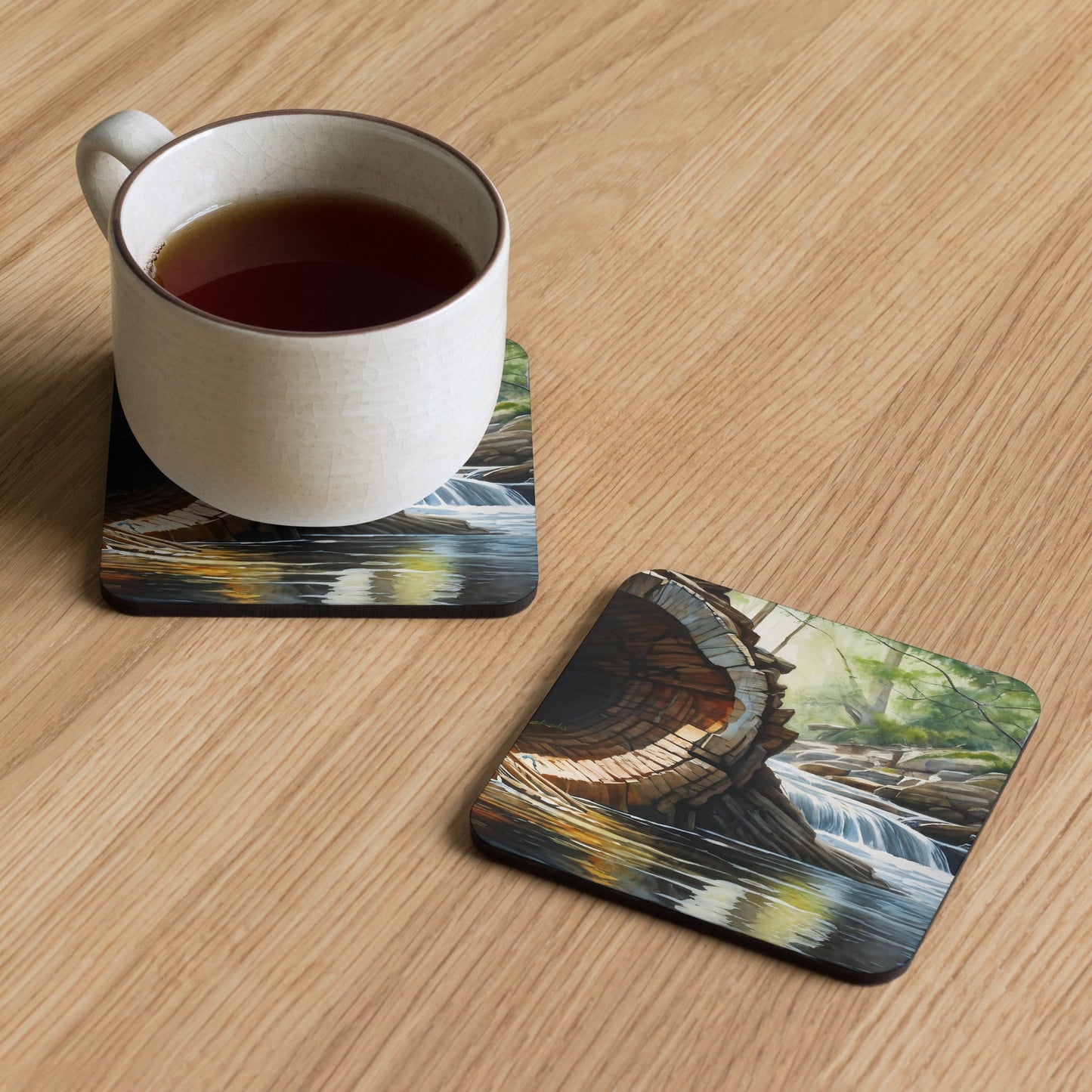 Fallen Tree Cork-back Coaster - Coasters - Discovery Co.