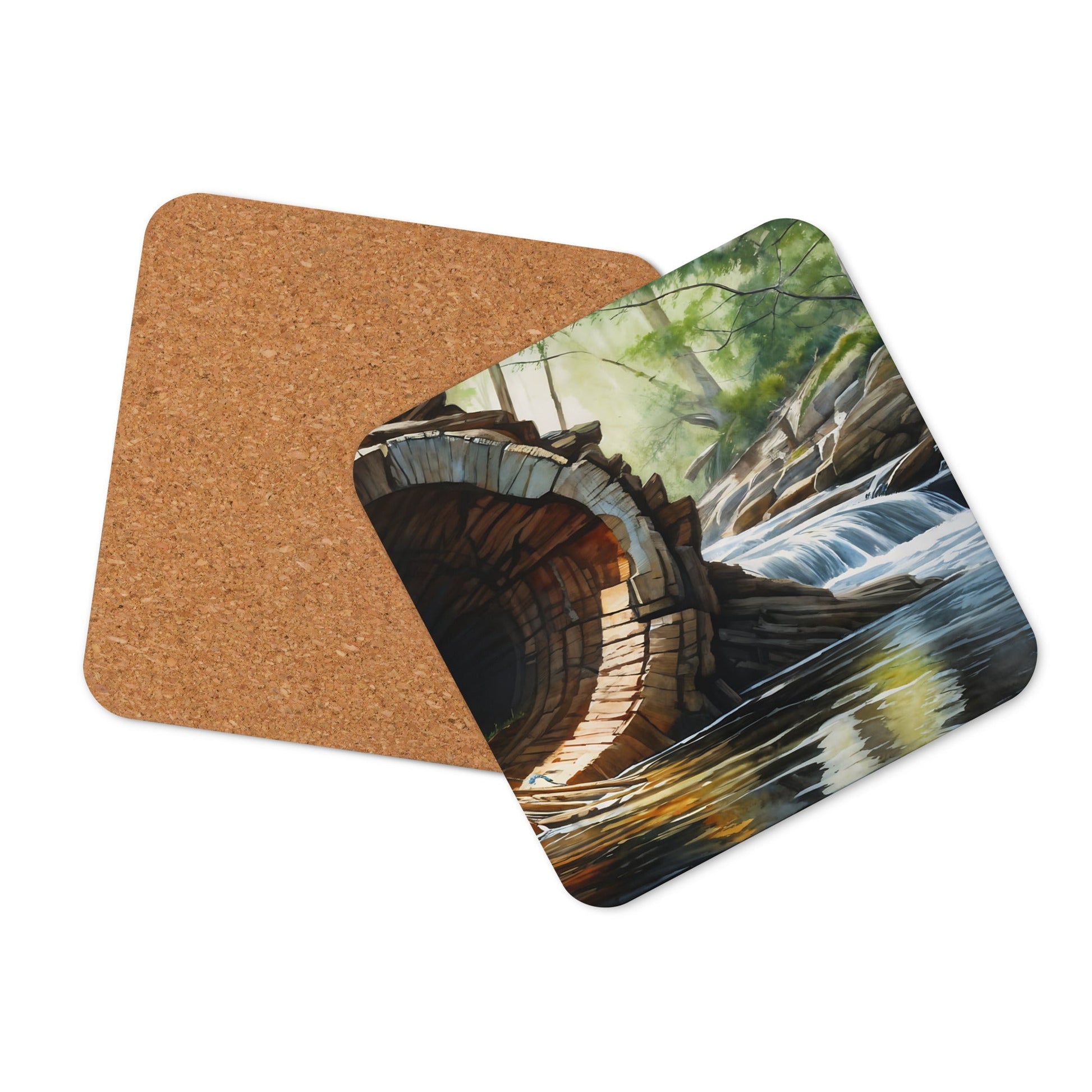 Fallen Tree Cork - back Coaster - Coasters - Discovery Co.